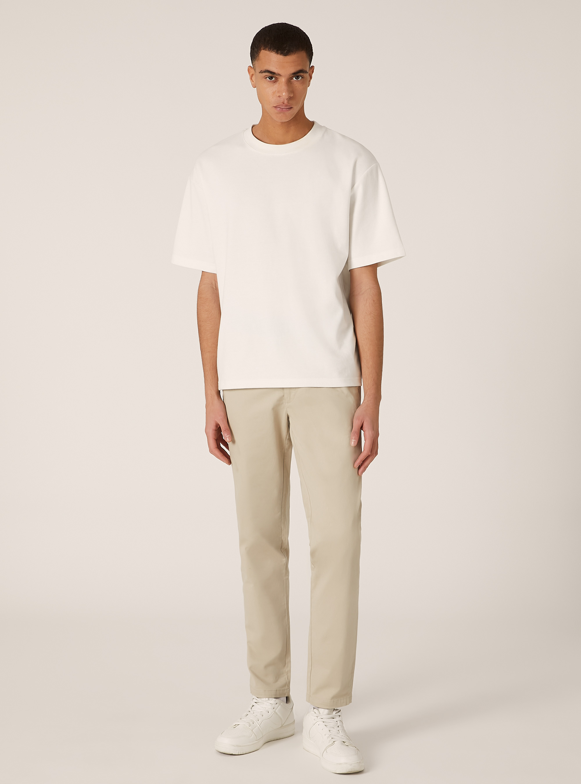 Skinny Fit Chino-Hose aus Stretch-Twill, BG2 BEIGE MEDIUM