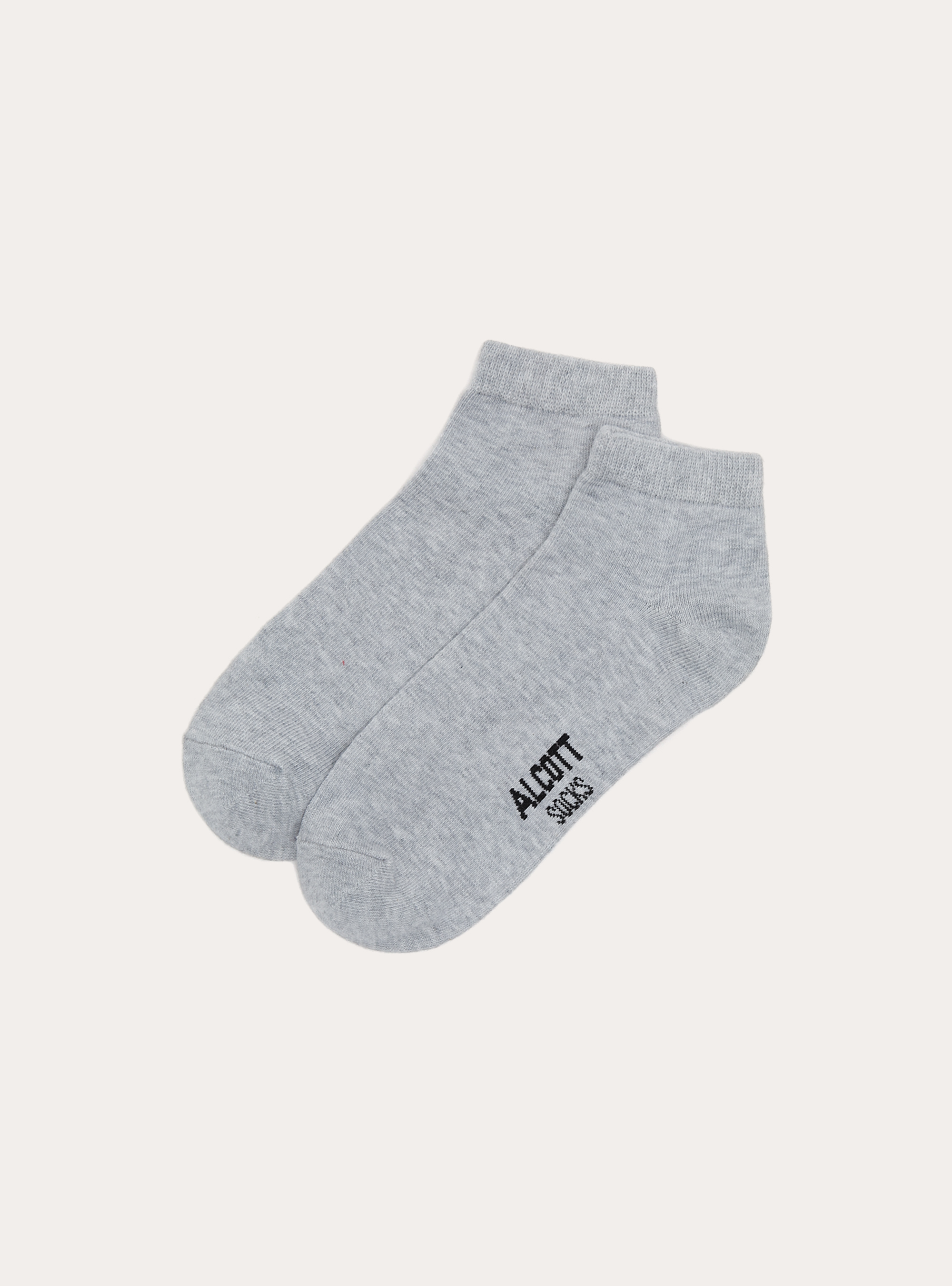 Set of 4 pairs of plain basic socks, MGY3 GREY MEL LIGHT