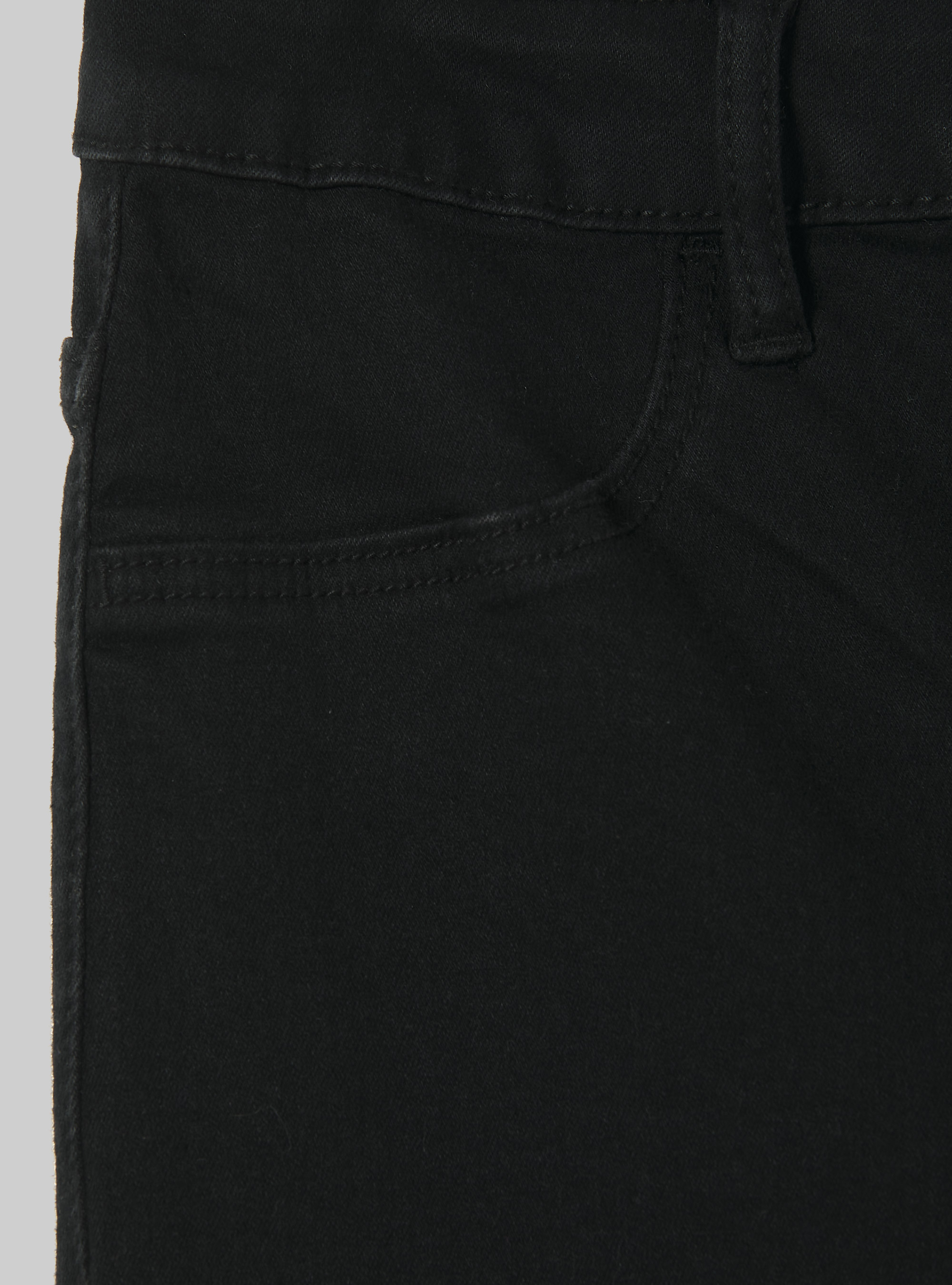 High-waisted super skinny jeans in stretch denim, D000 BLACK