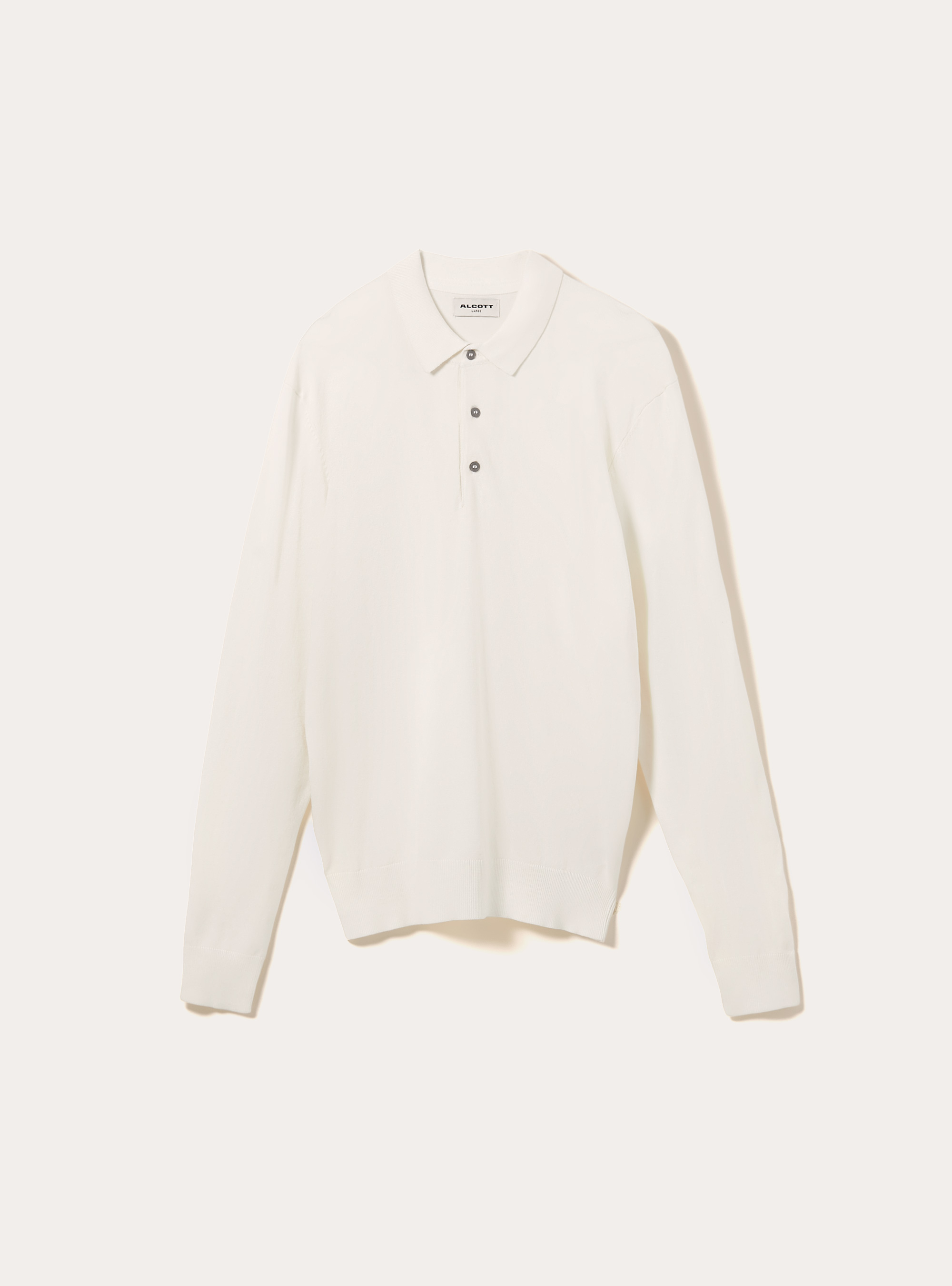 Polo de punto de manga larga, WH2 WHITE