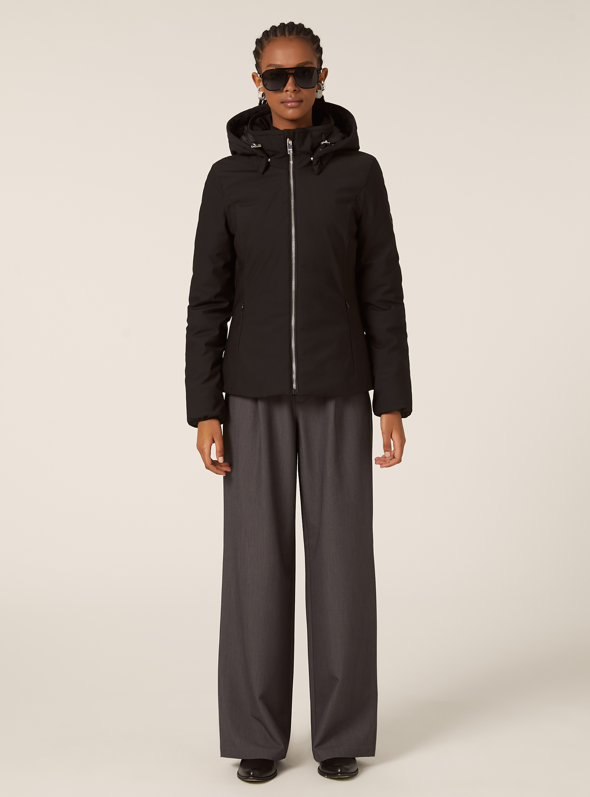 Giubbotto tecnico con cappuccio, BK1 BLACK