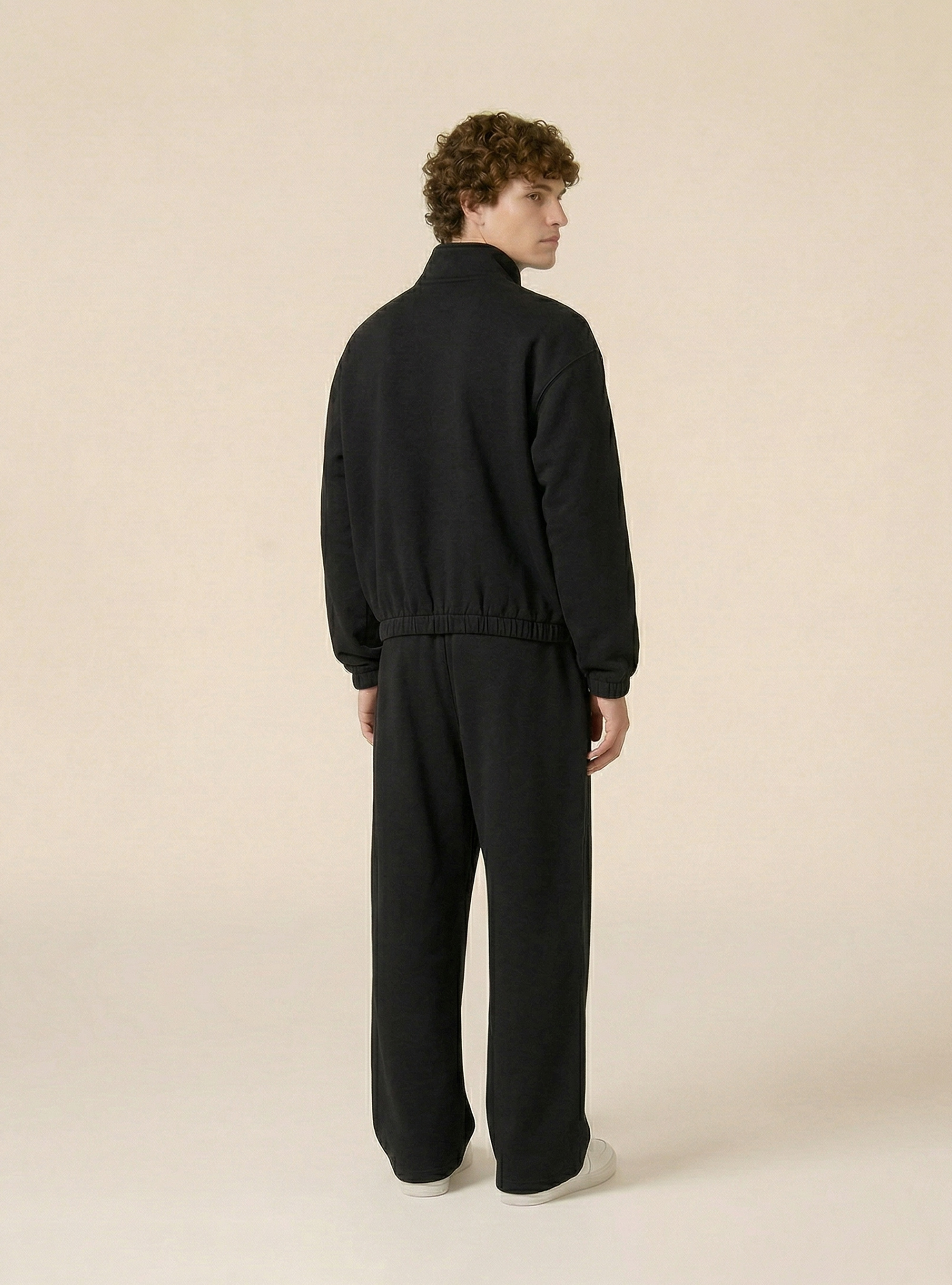 Cardigan in felpa mezzo collo, BK1 BLACK