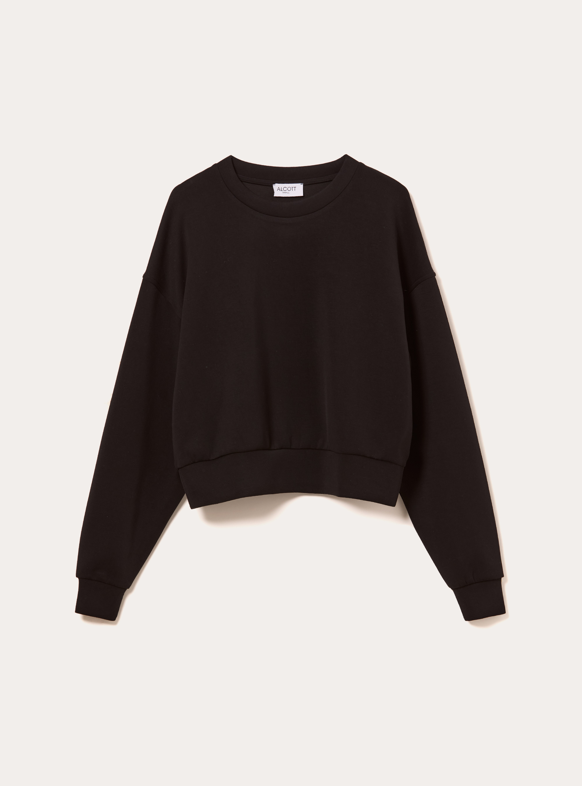 Soft touch sweatshirt, BK1 BLACK