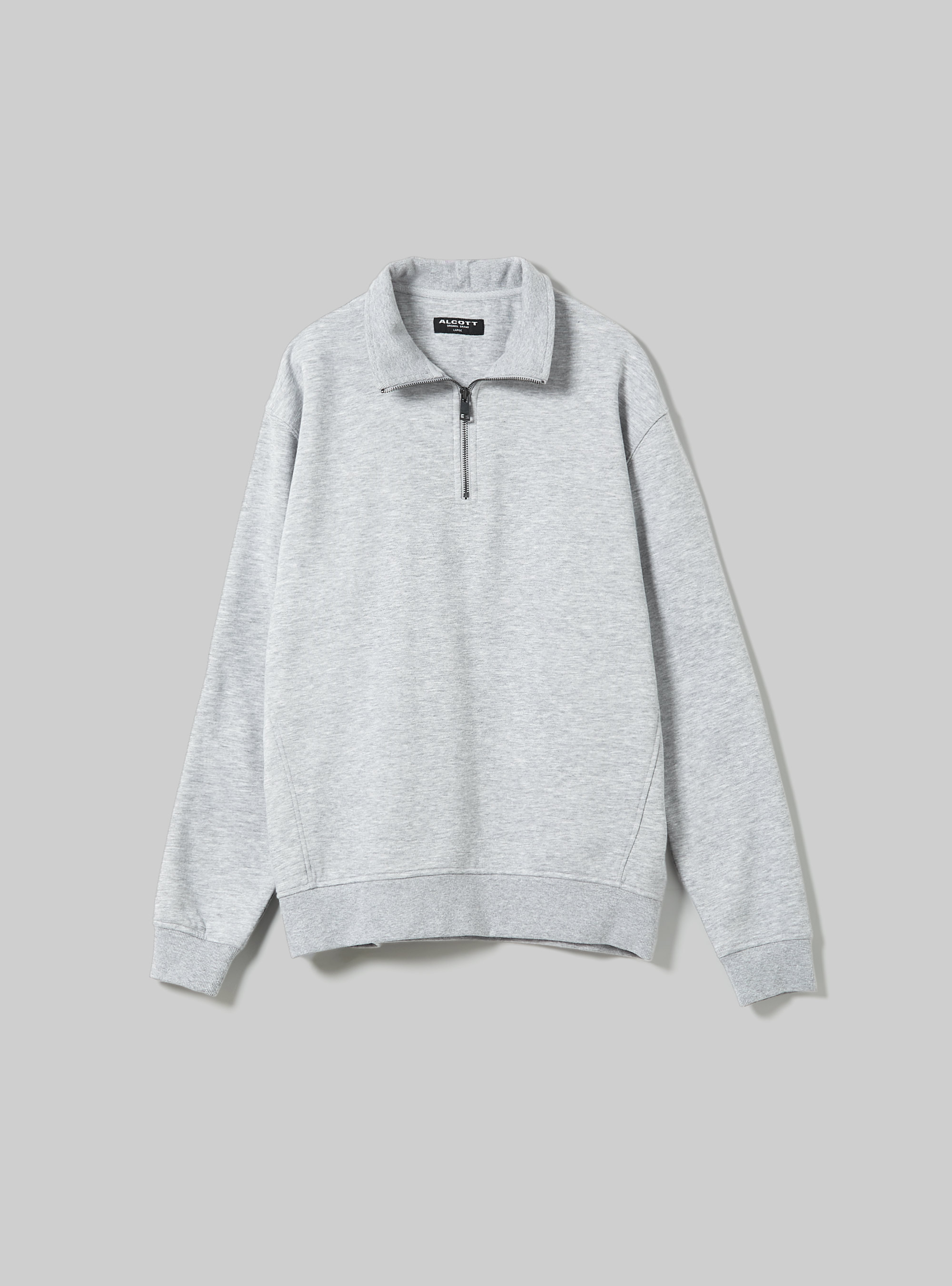 Plain-coloured half-neck sweatshirt, MGY2 GREY MEL MEDIUM
