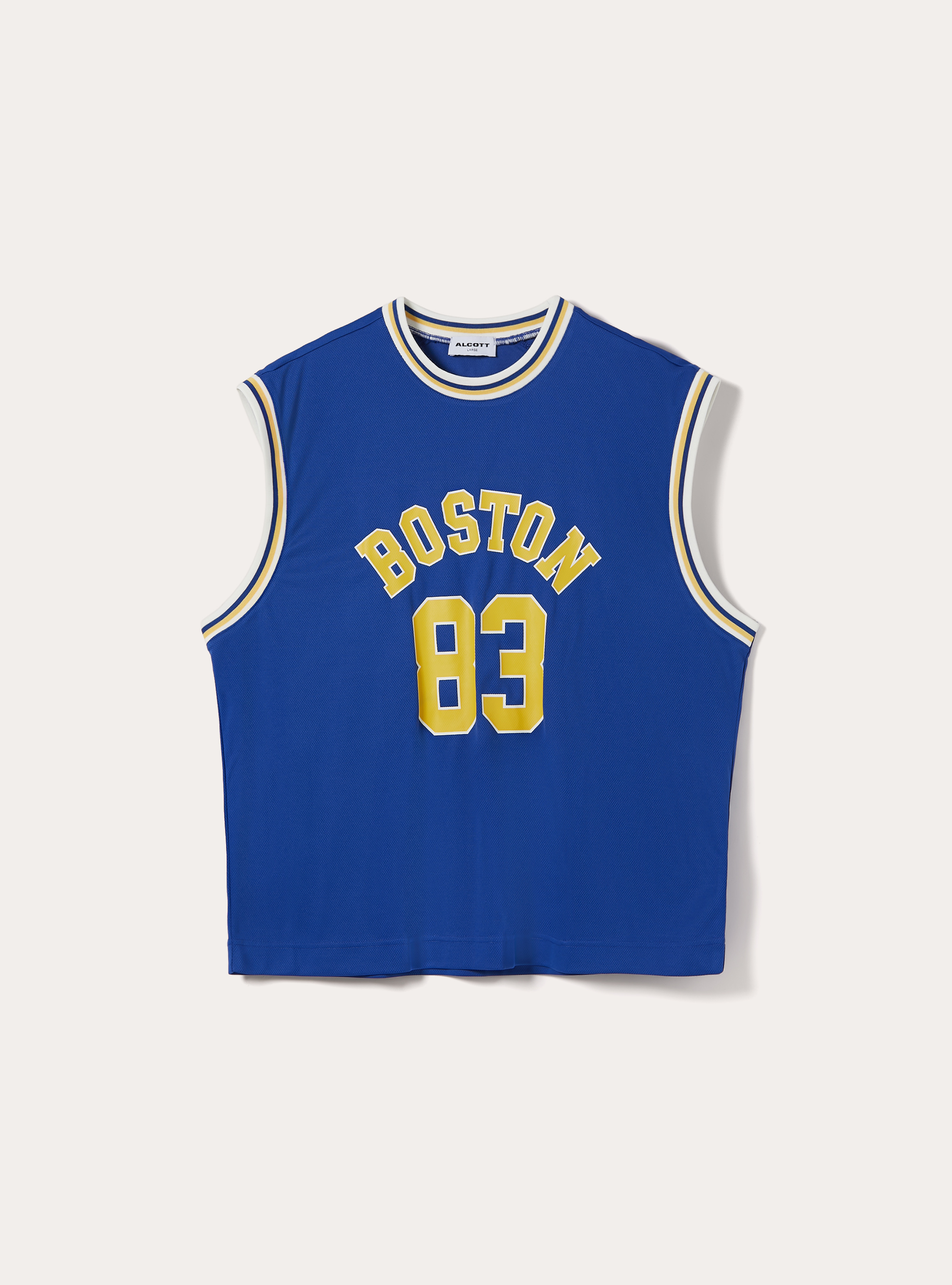 Varsity Print Boxy Fit Tank Top, RY2 ROYALE MEDIUM