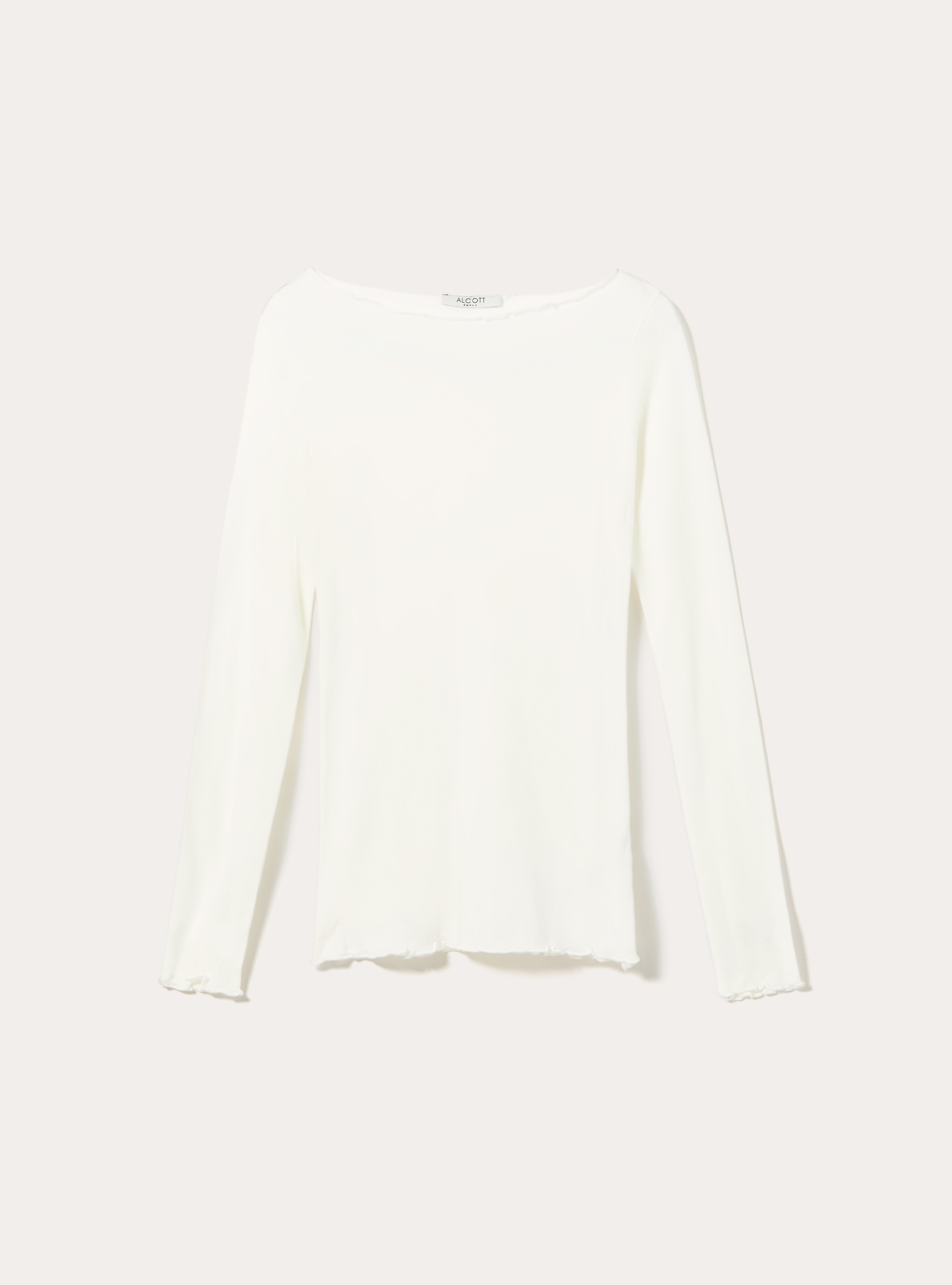 Long-sleeved shirt in wool blend, WH1 OFF WHITE