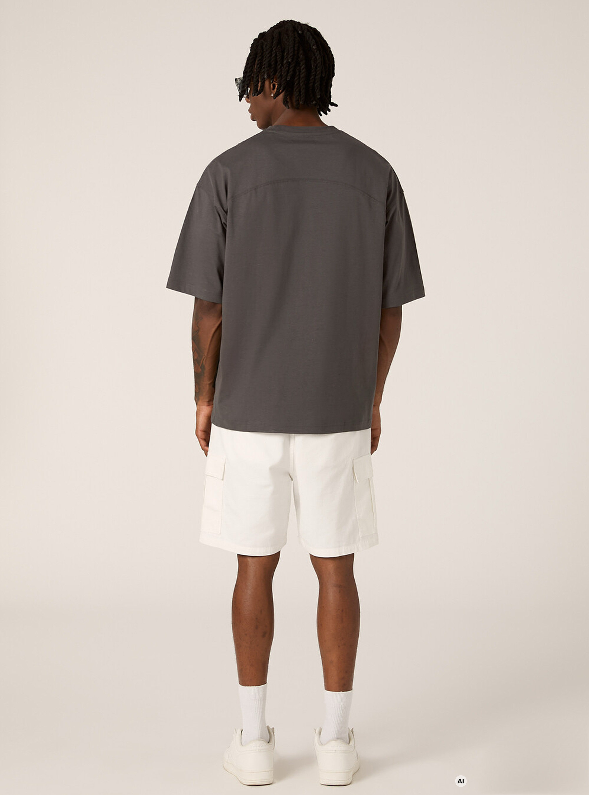 T-shirt  stampa need money 247, GRIGIO SCURO