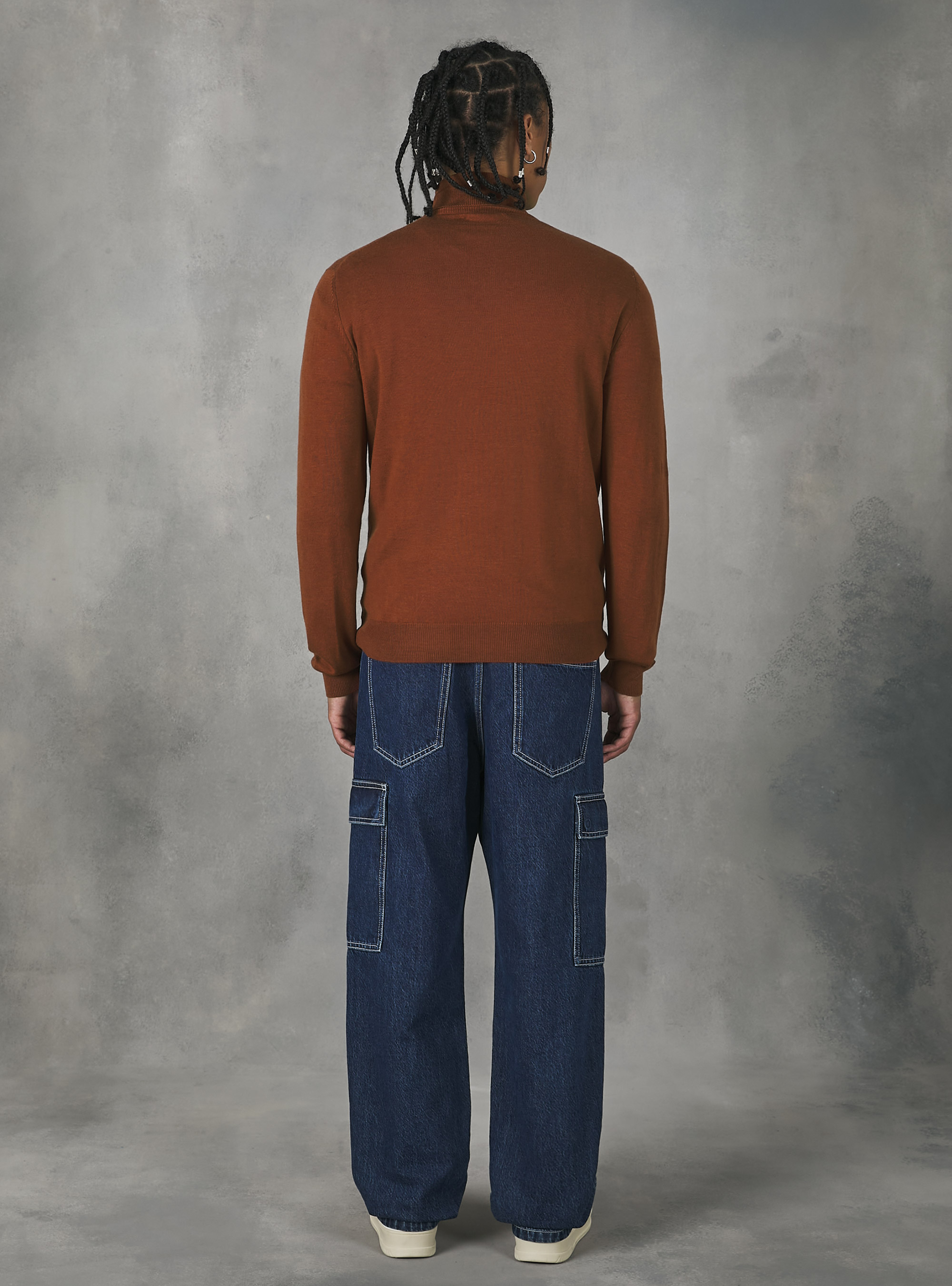 Soft turtleneck pullover, RT2 RUSTY MEDIUM