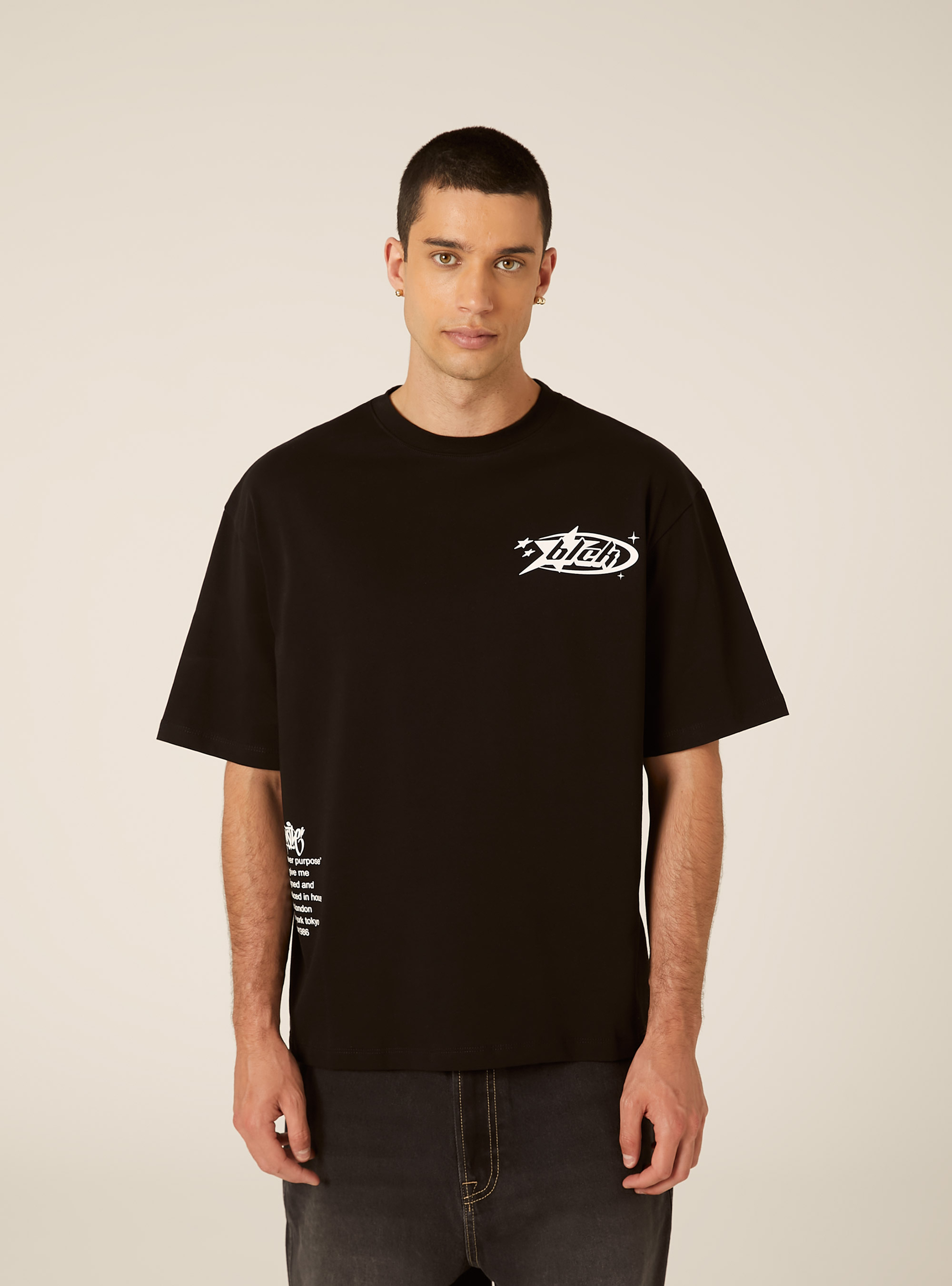 Six Seven Print T-Shirt, BK1 BLACK
