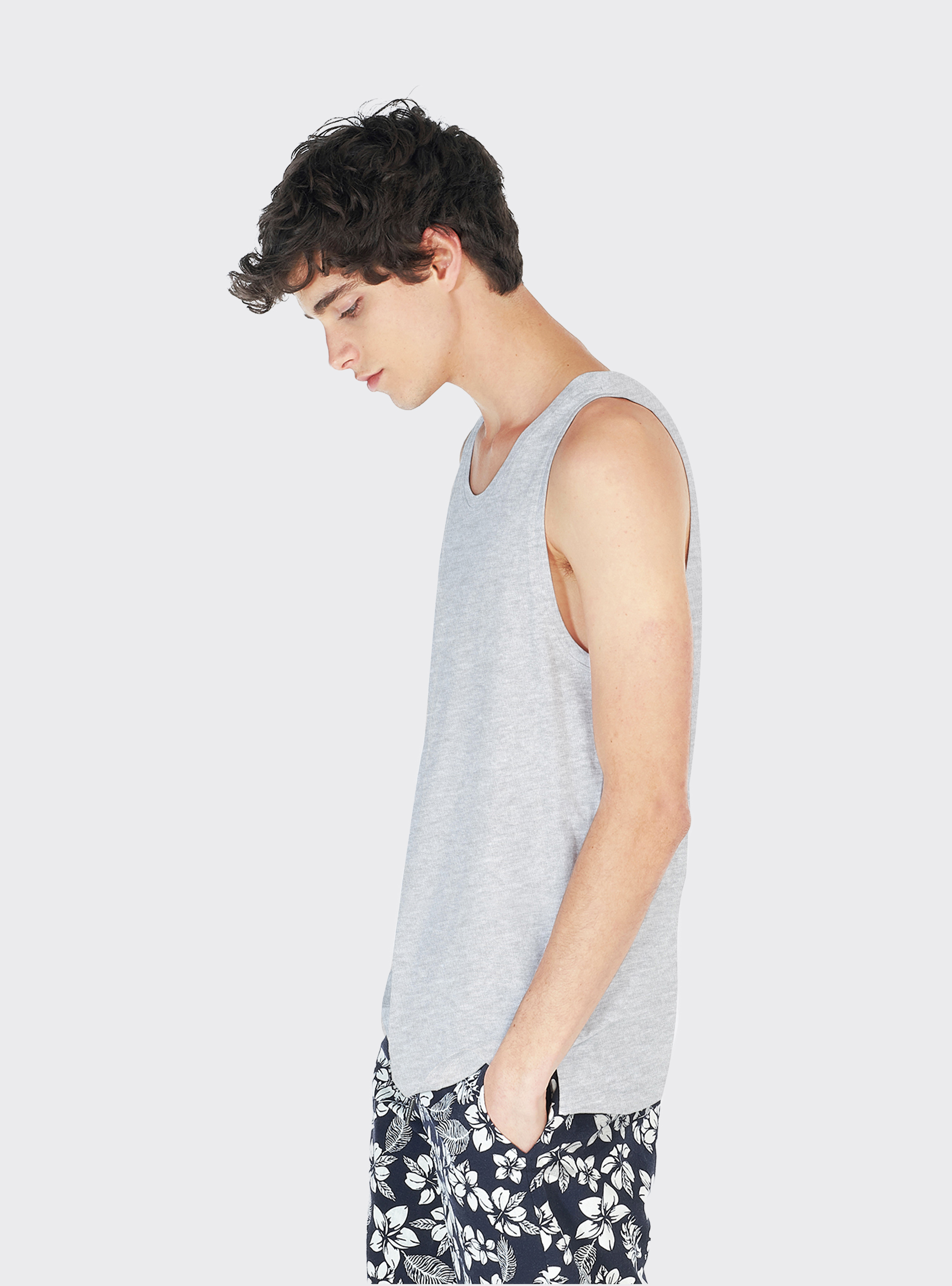 Canotta tinta unita, C143 LIGHT GREY M