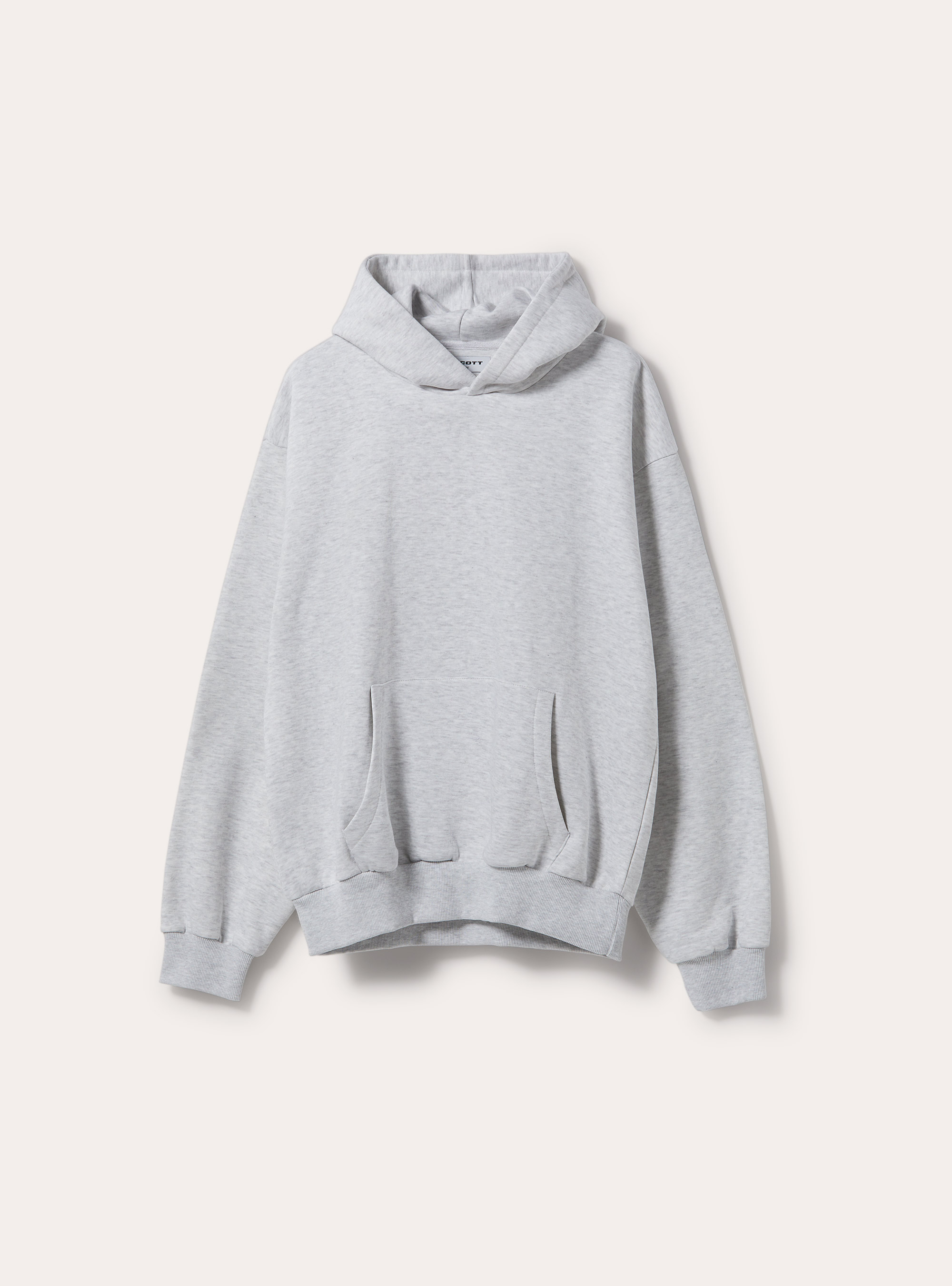 Boxy Fit Hoodie, MGY3 GREY MEL LIGHT