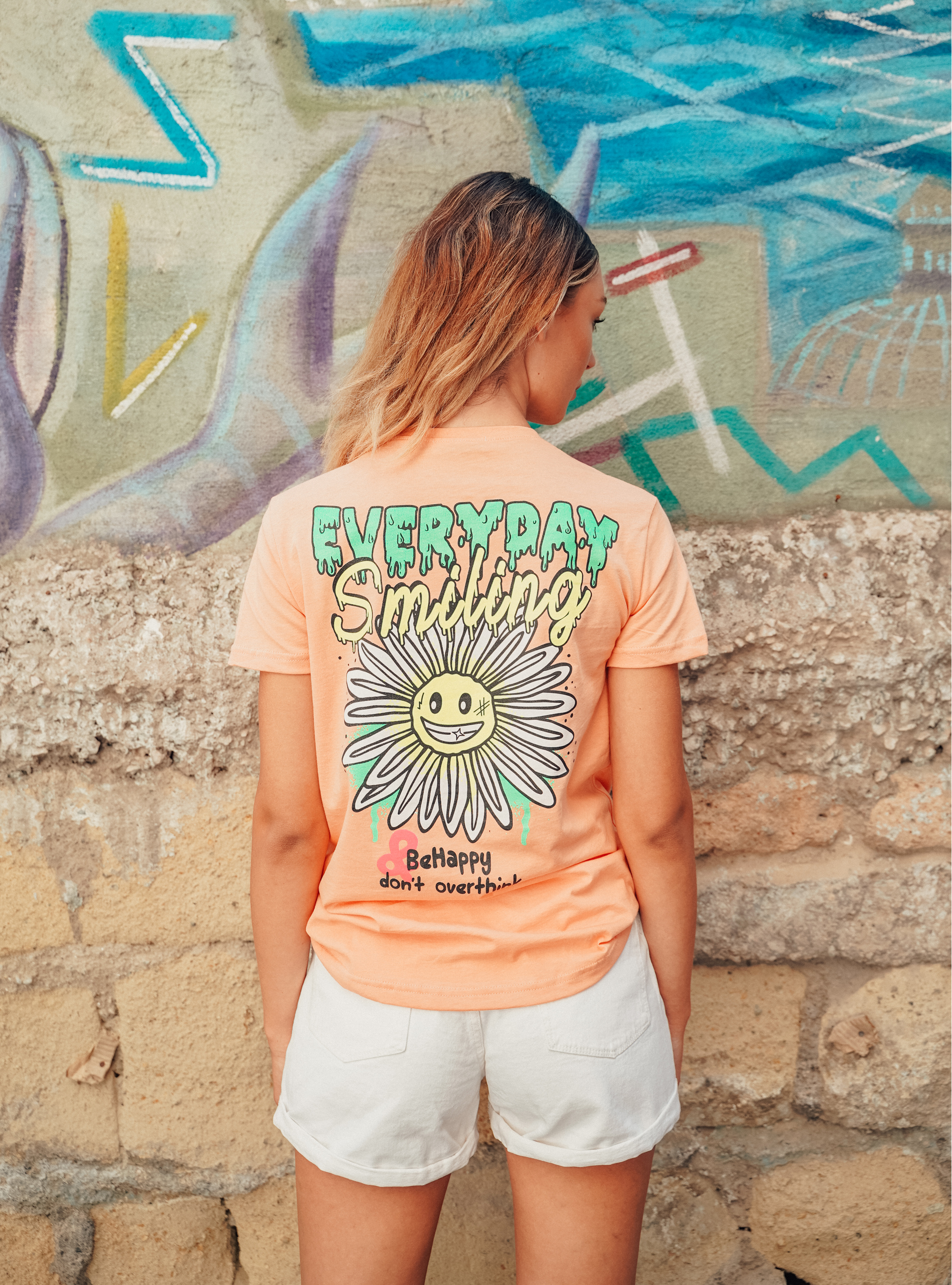 Maglietta con stampa ''Fancy Collection'', OR3 LIGHT ORANGE