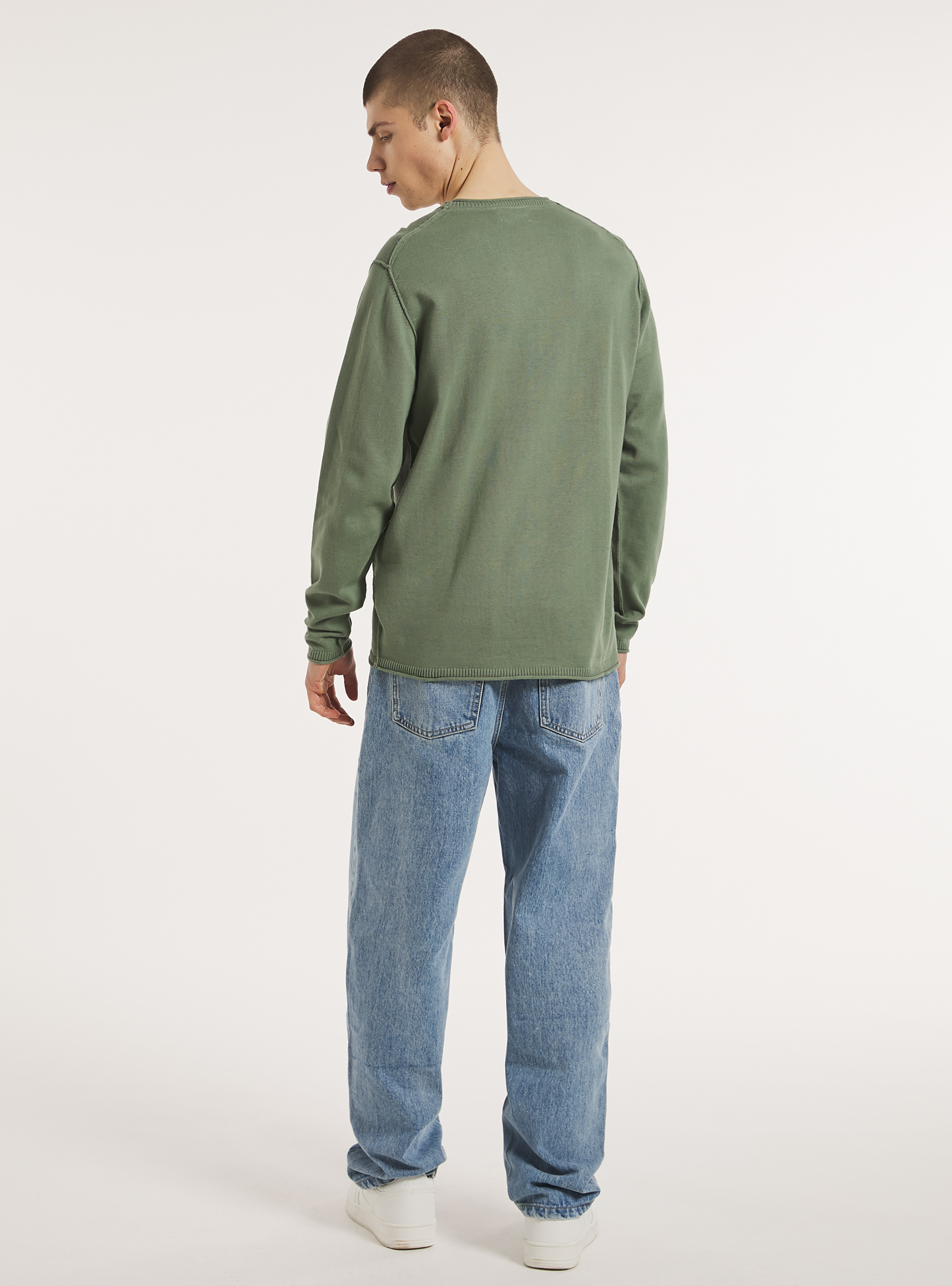 Round-neck cotton pullover, KY3 KAKY LIGHT