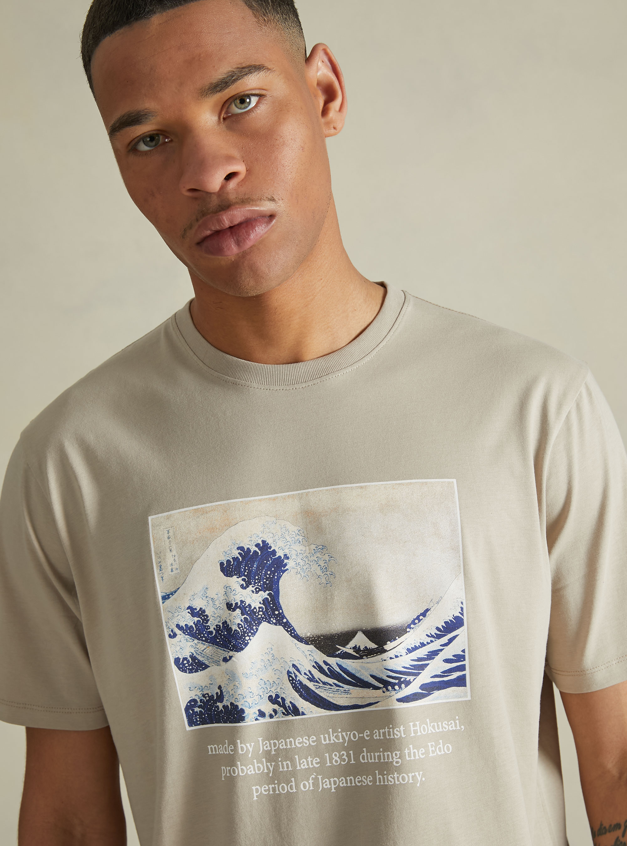 Camiseta Art collection Hokusai / Alcott, BG2 BEIGE MEDIUM