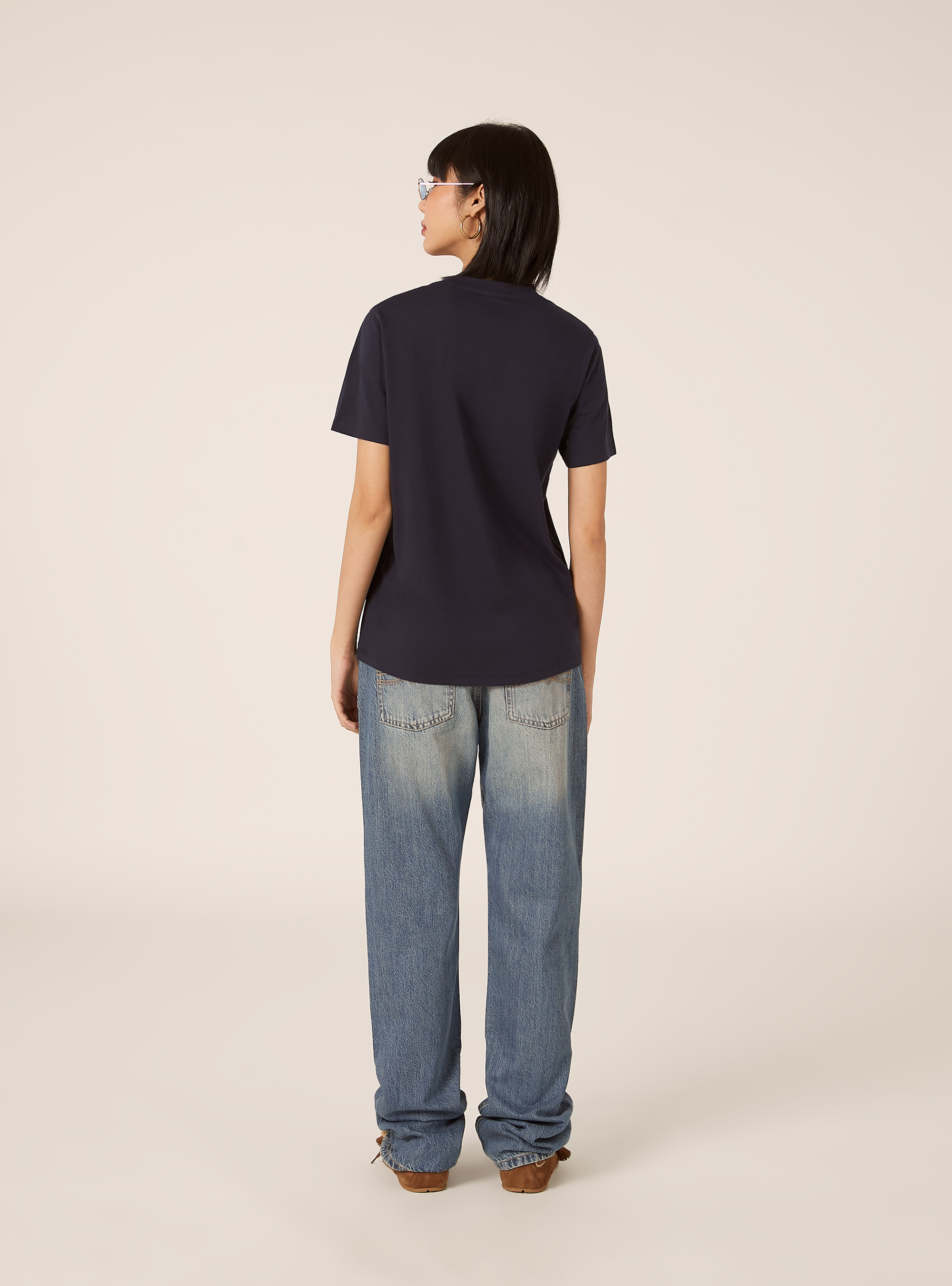 Cotton crew neck T-shirt, NA3 NAVY LIGHT