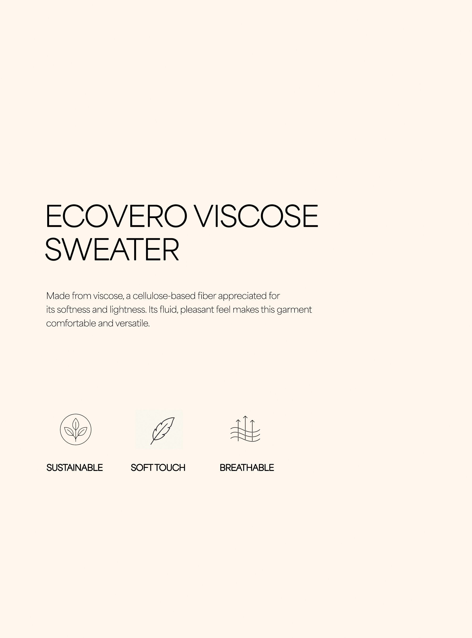 Lenzing Ecovero viscose crewneck pullover, WH1 OFF WHITE