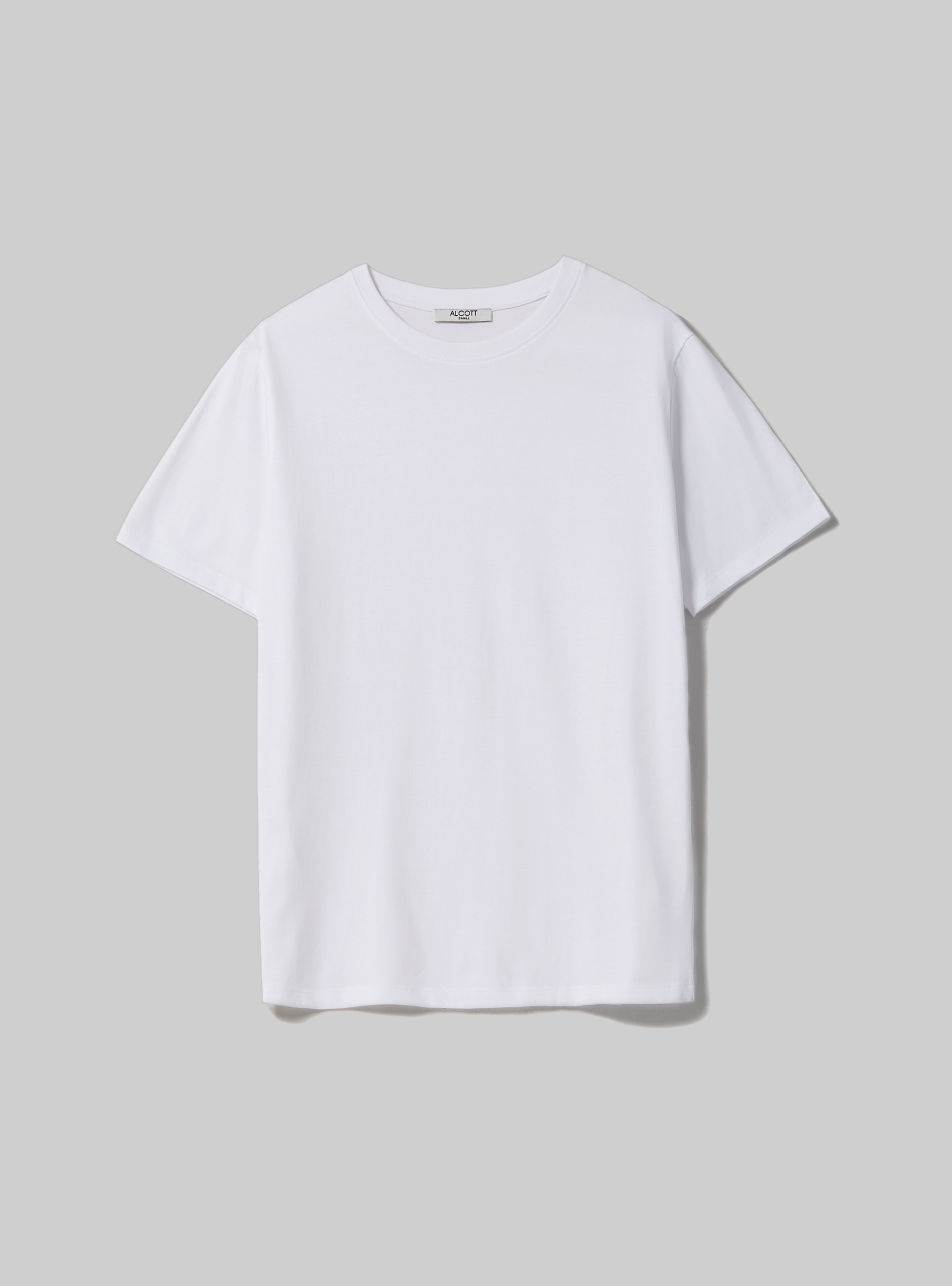 Crew-neck cotton T-shirt, WH3 WHITE