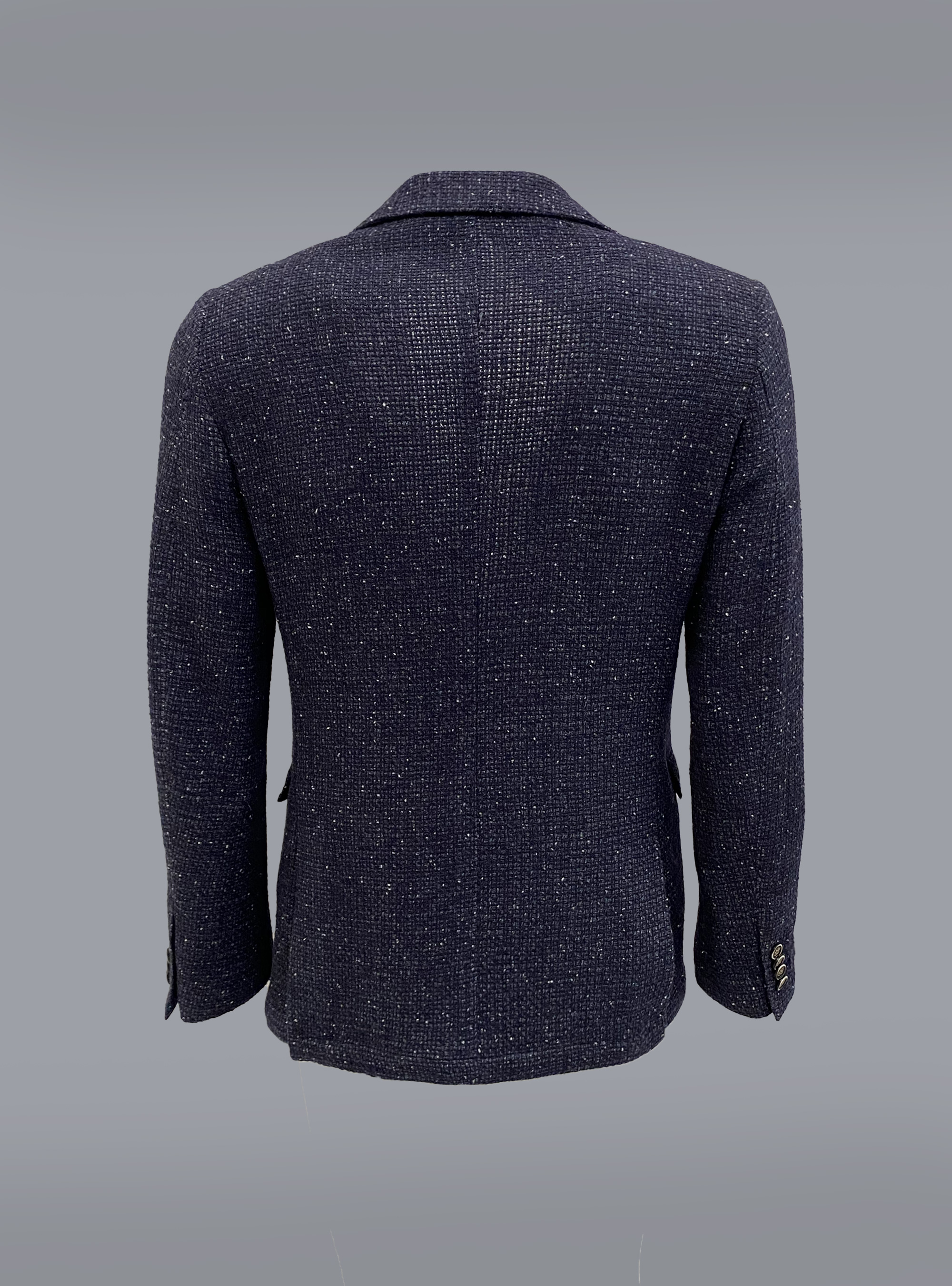 Blazer boucl&eacute; in misto lana, C0204 BLUE