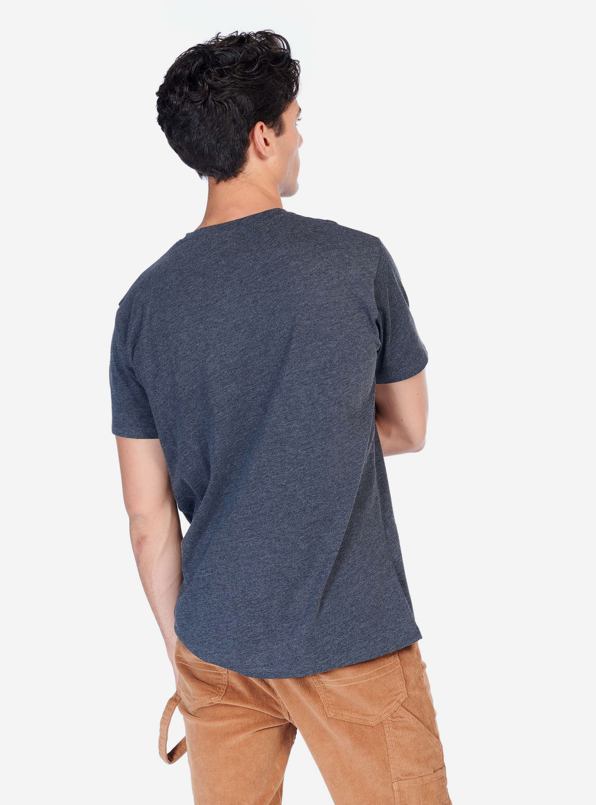 COLOR BLOCK T-SHIRT, C135 GREY MELANGE