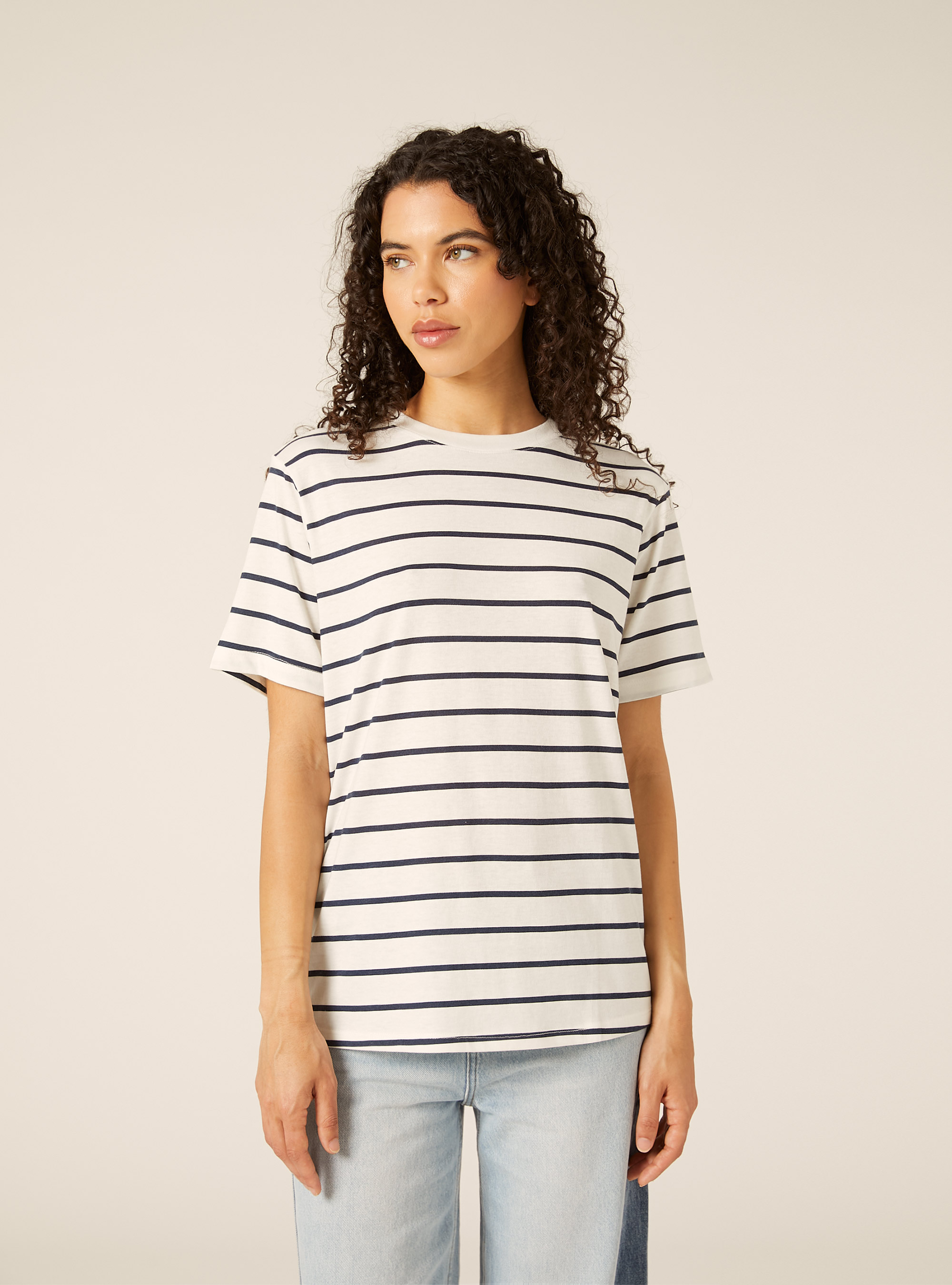 T-shirt regular fit a righe, MULTICOLOR