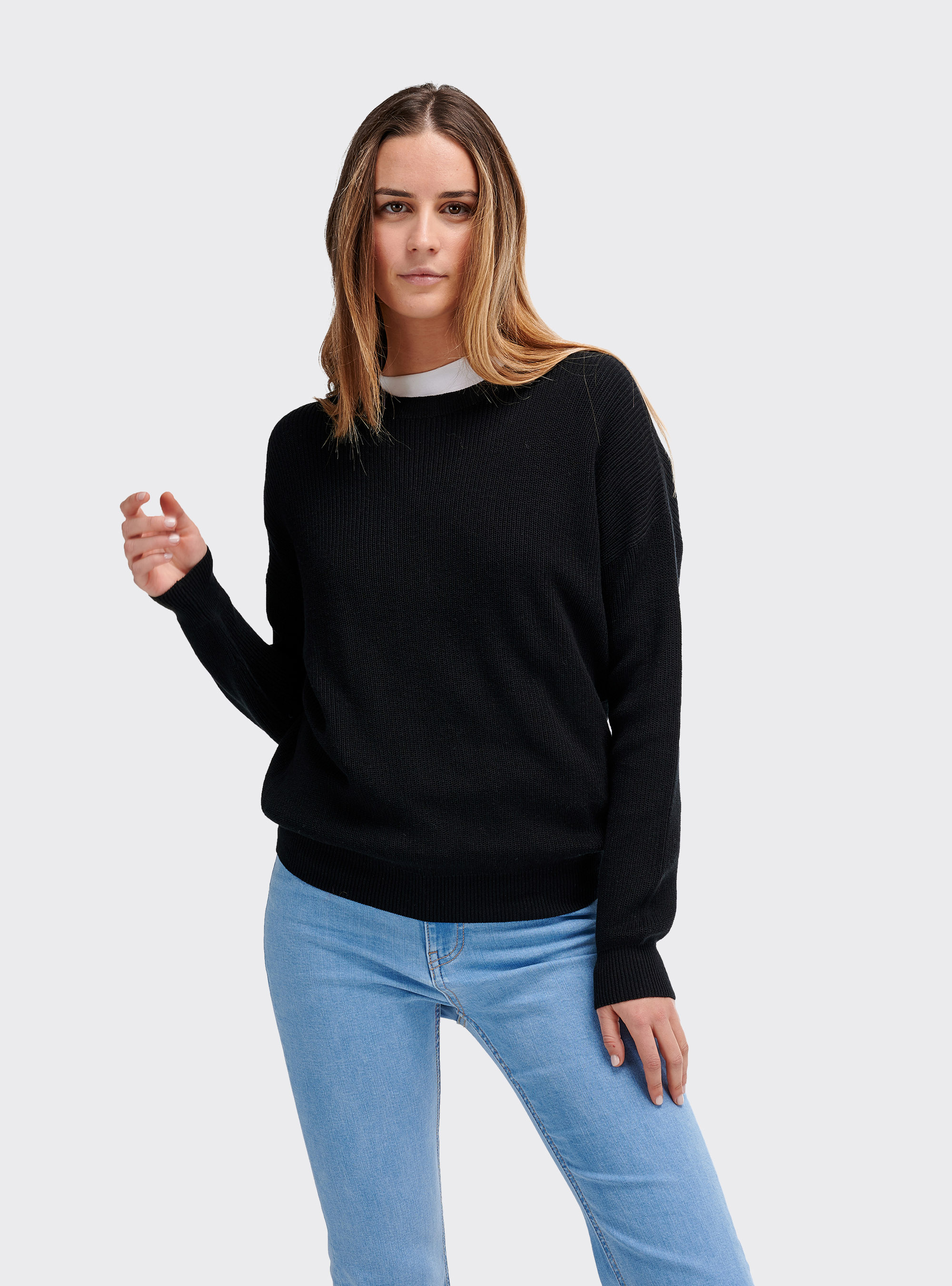 Pullover comfort fit, C101 BLACK