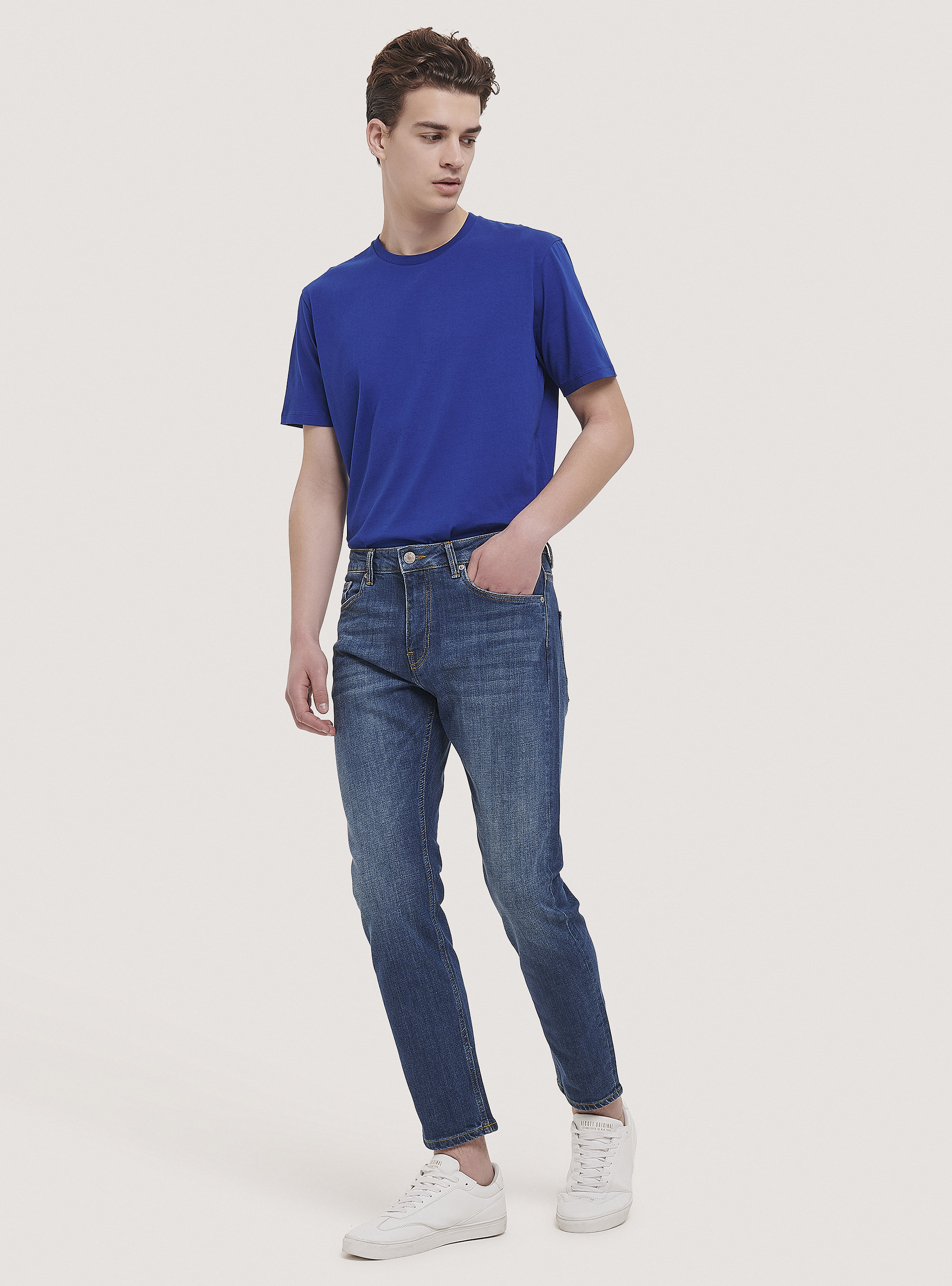 Jeans slim fit, D002 MEDIUM DARK BLUE