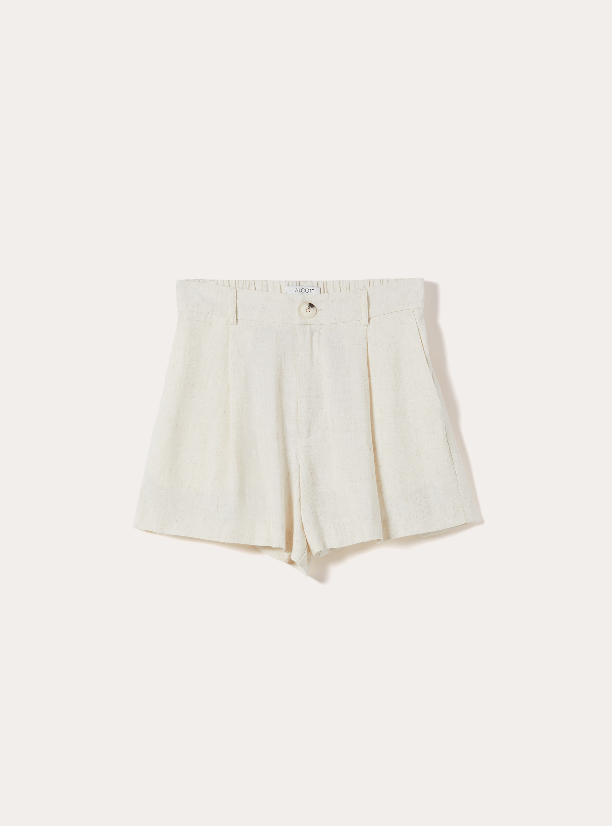 Tailored Linen-Blend Shorts, MBG3 BEIGE MEL LIGHT