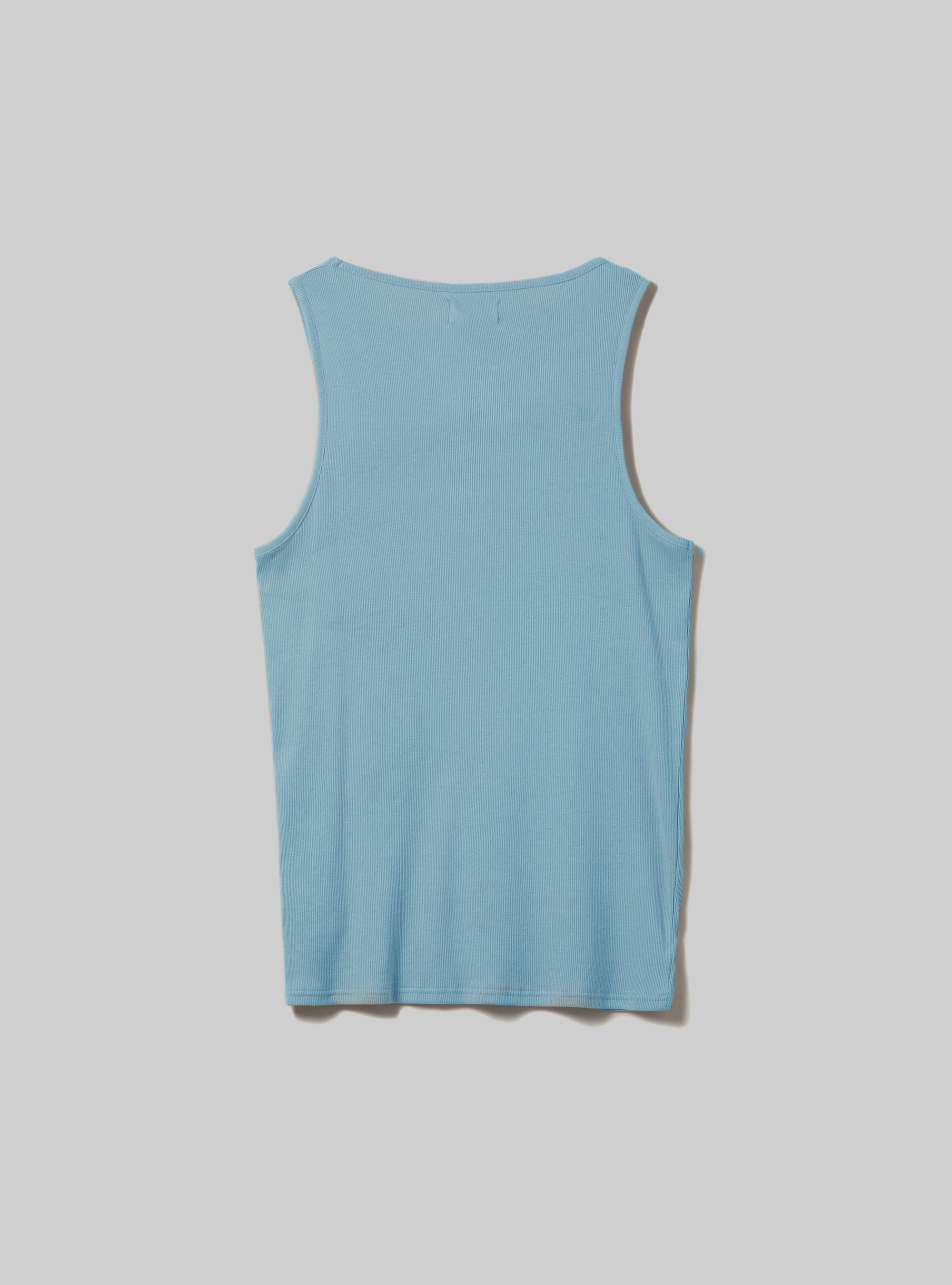 Solid-coloured rib tank top, AZ3 AZURE LIGHT
