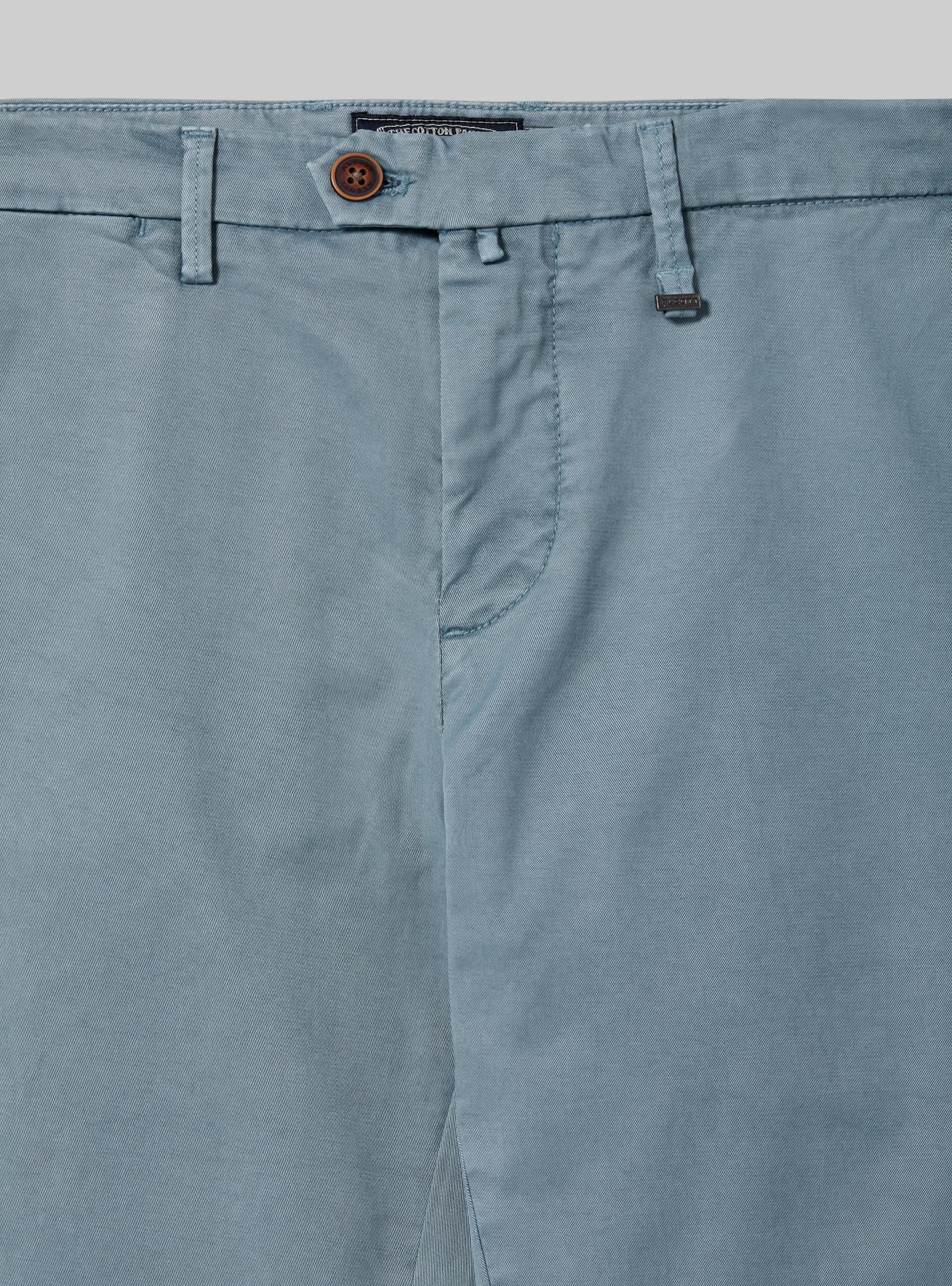 Stretch cotton twill chinos, AZ2 AZURE MEDIUM