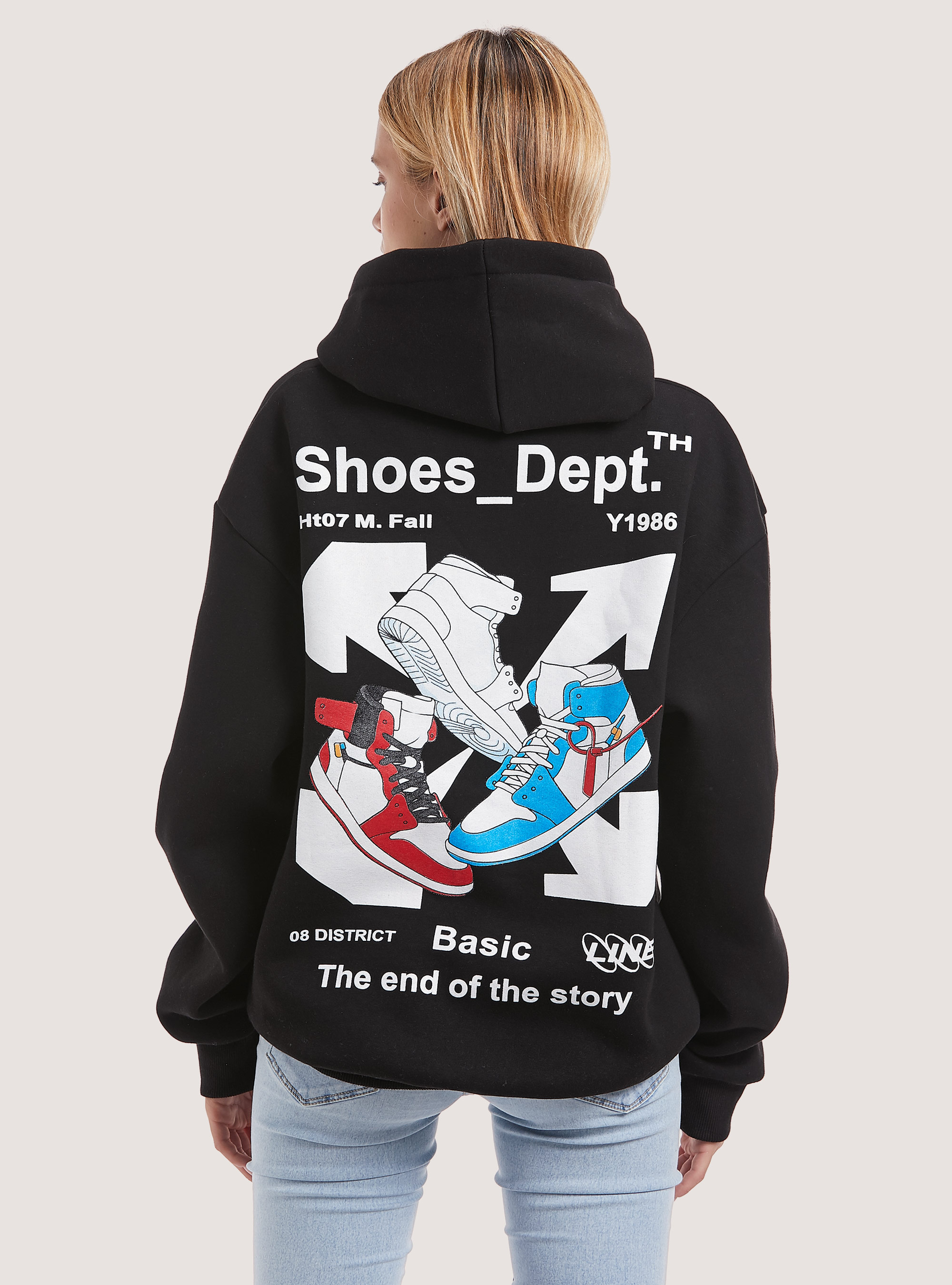 Sweatshirt with Smile Collection print, BK1 BLACK