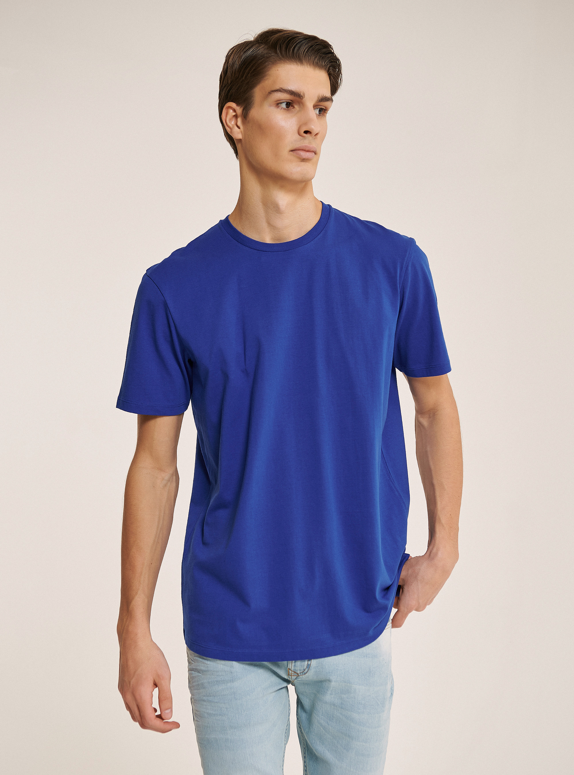 Cotton basic T-shirt, C2227 ROYALE