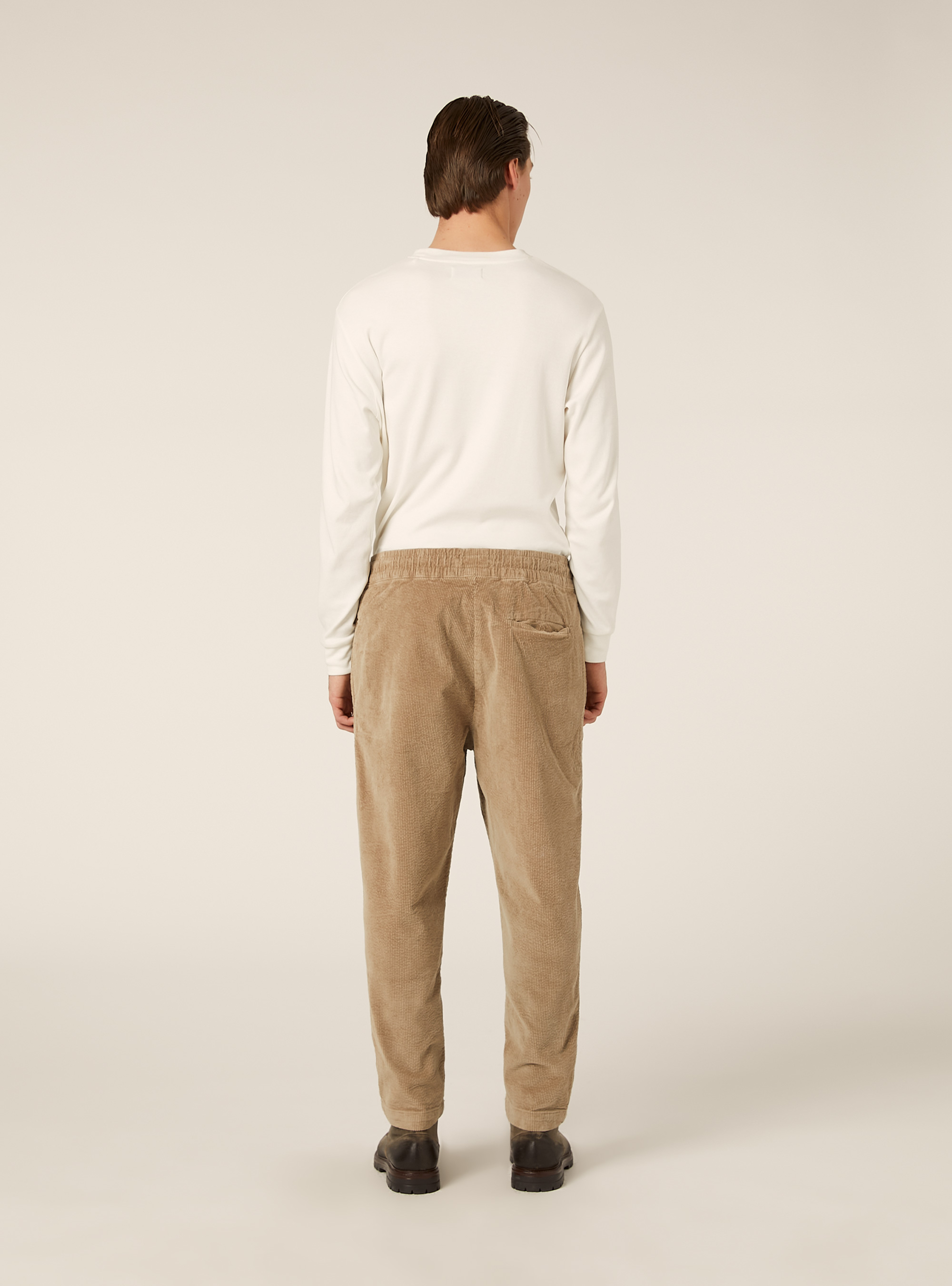 Pantalon jogger en velours cotel&eacute;, BG3 BEIGE LIGHT