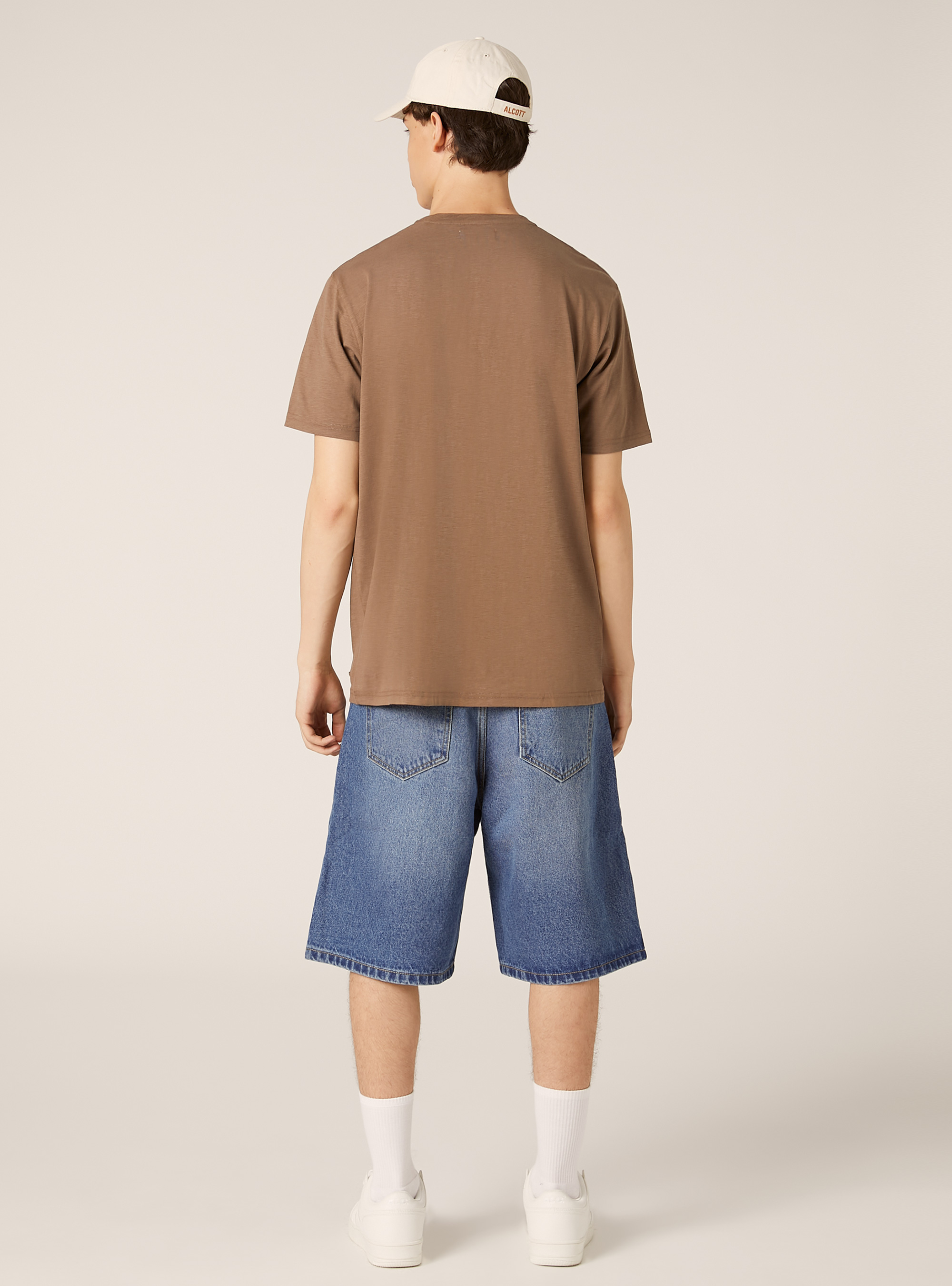 T-shirt en coton serafino, BR2 BROWN MEDIUM