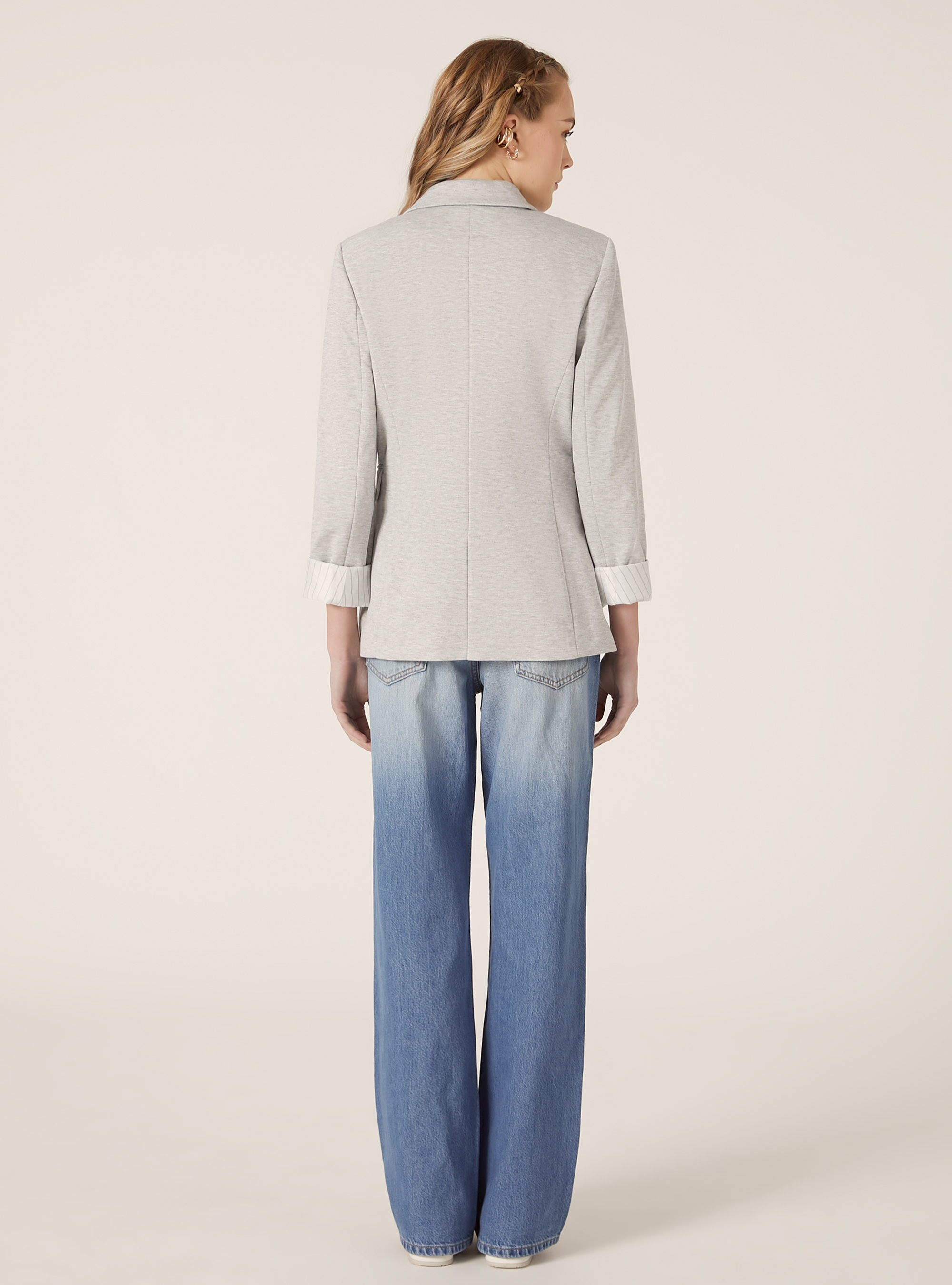 Jersey blazer, MGY3 GREY MEL LIGHT