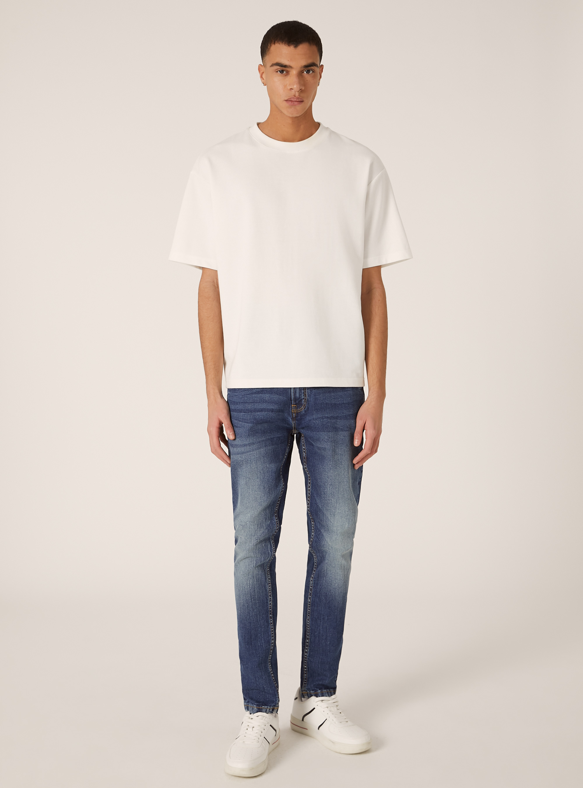 Jeans skinny fit, D002 MEDIUM DARK BLUE