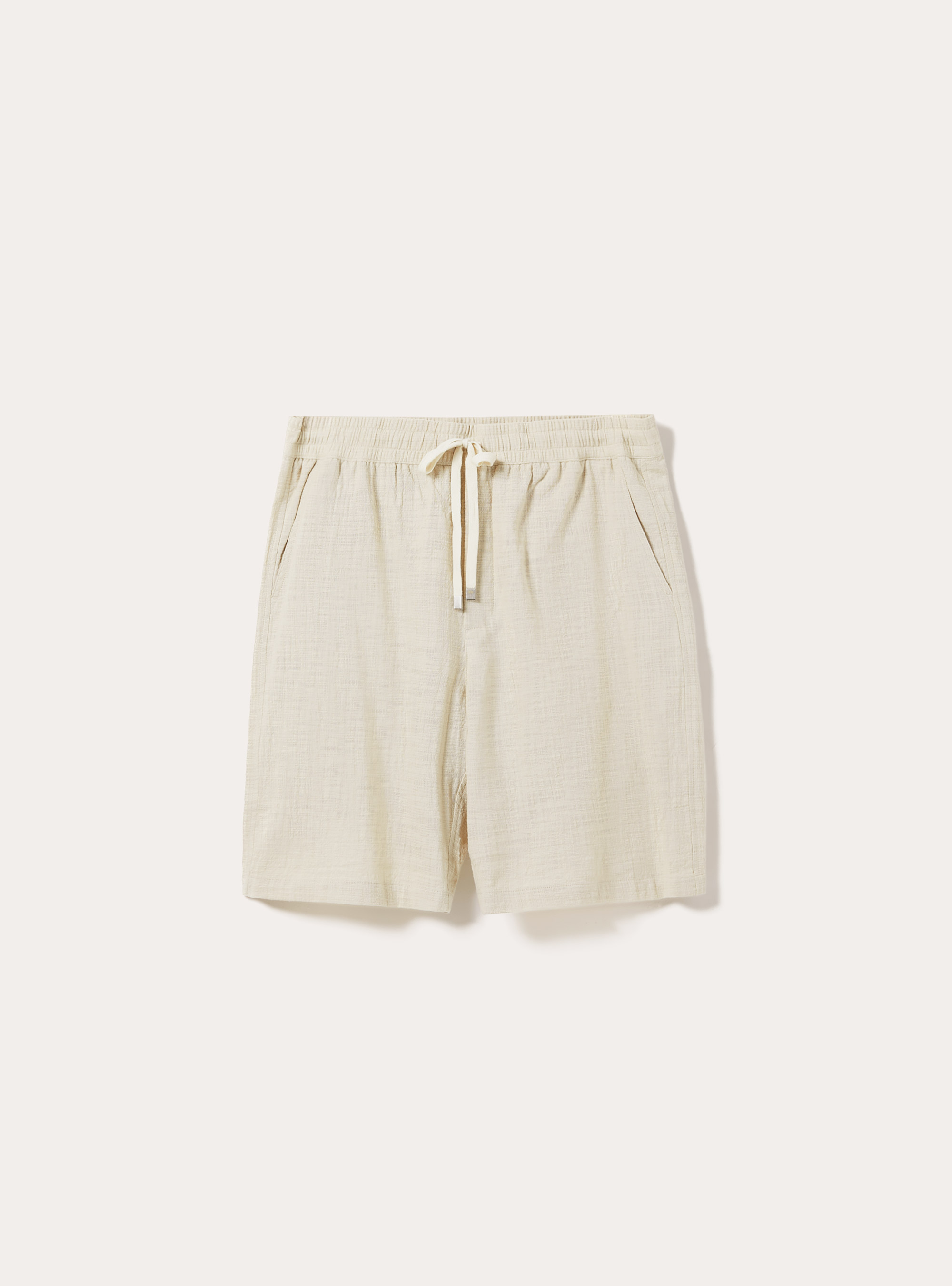 Cotton bermuda shorts with elastic waistband, BG3 BEIGE LIGHT