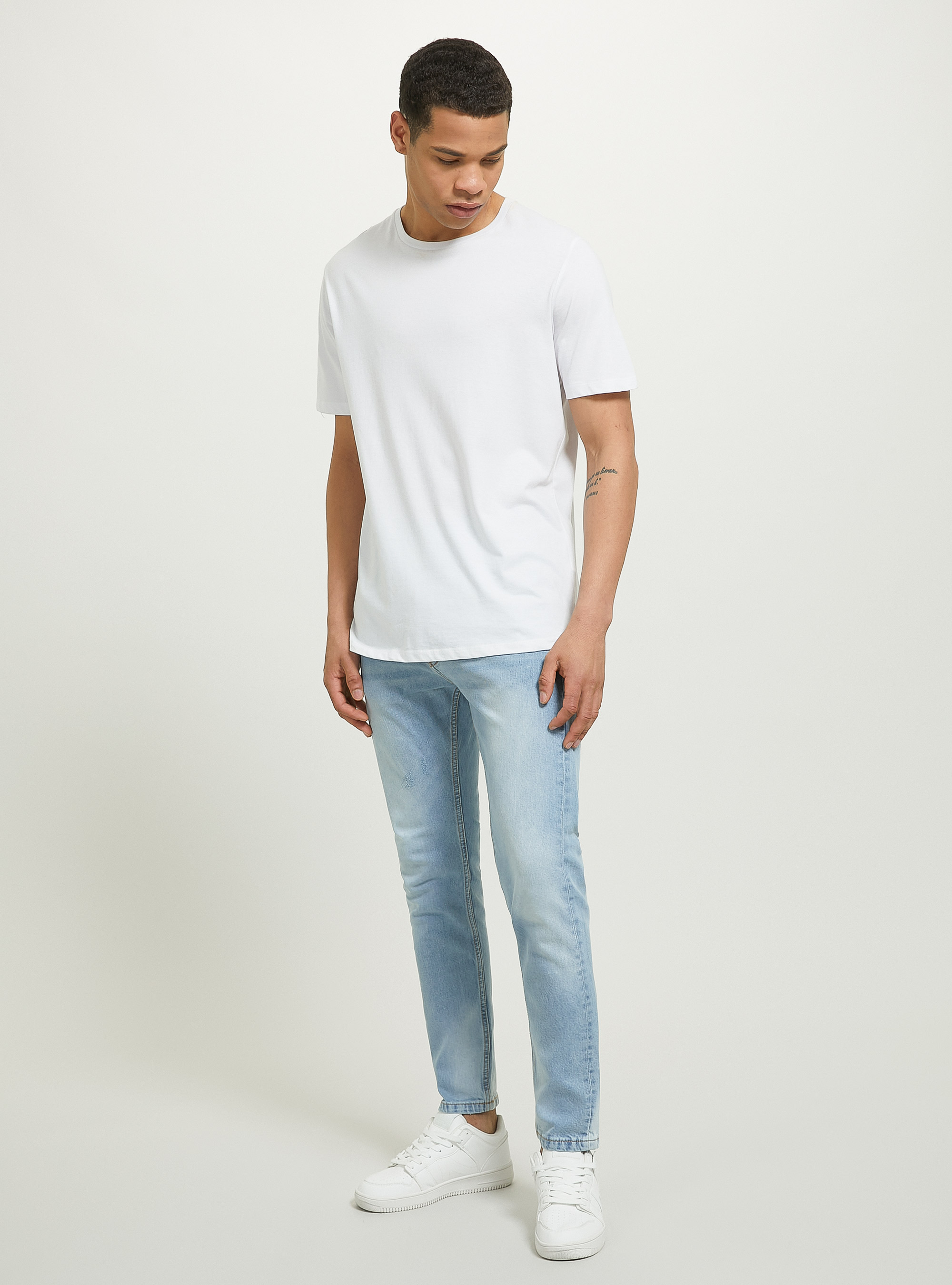 Slim Fit Cotton Jeans, D006 AZURE