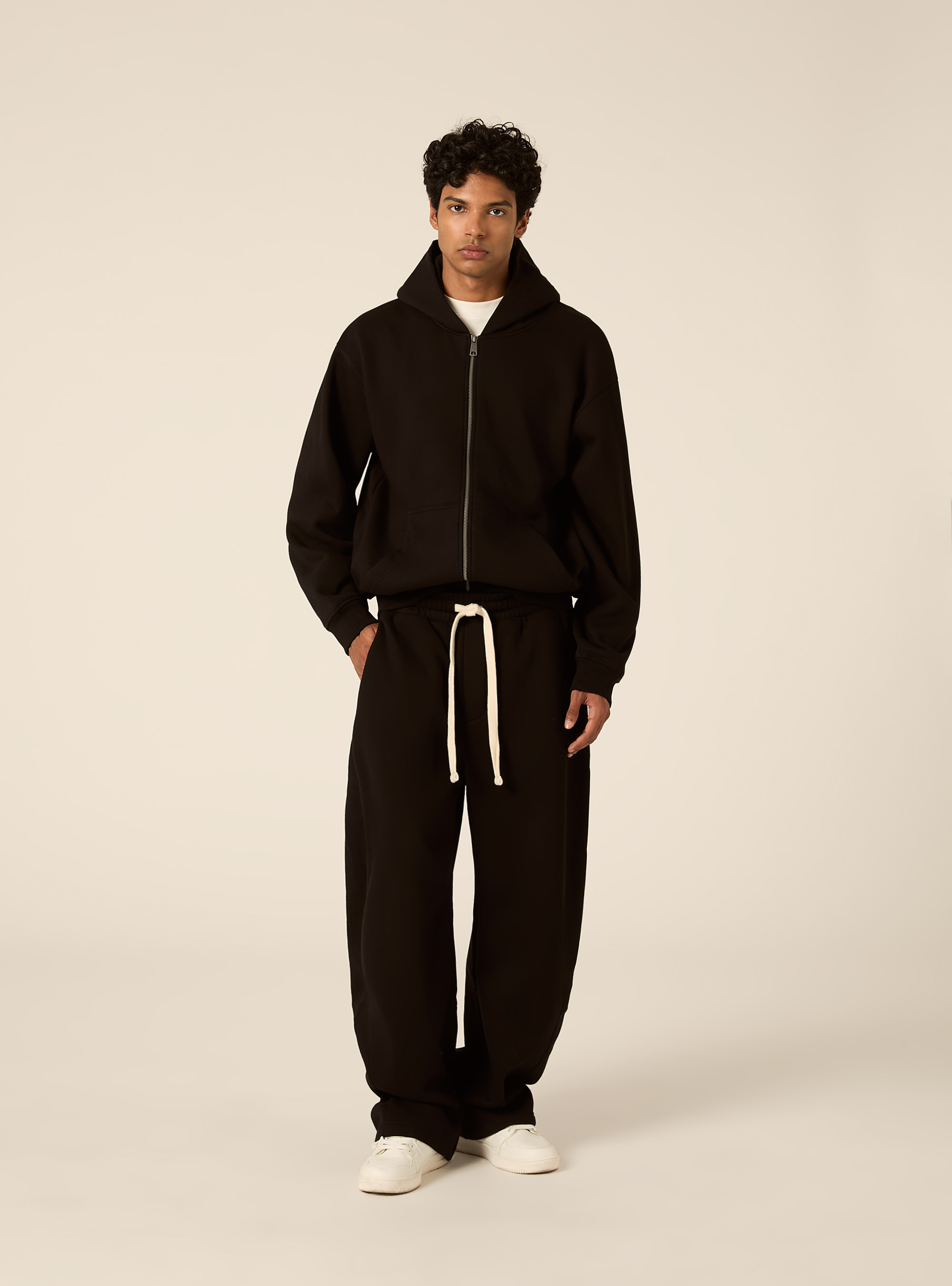 Cardigan basico boxy fit, BK1 BLACK
