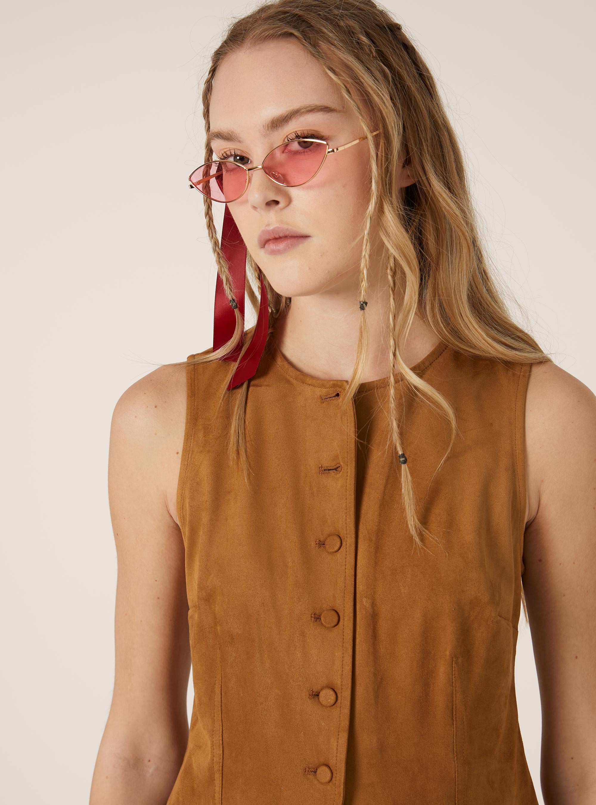 Gilet &agrave; effet daim, TB2 TOBACCO MEDIUM