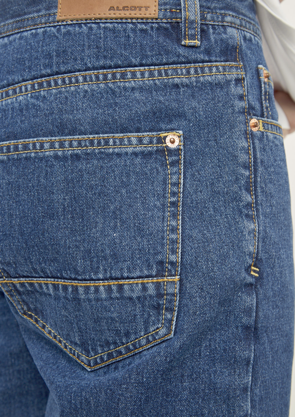 Bermuda in denim slim fit, AZZURRO