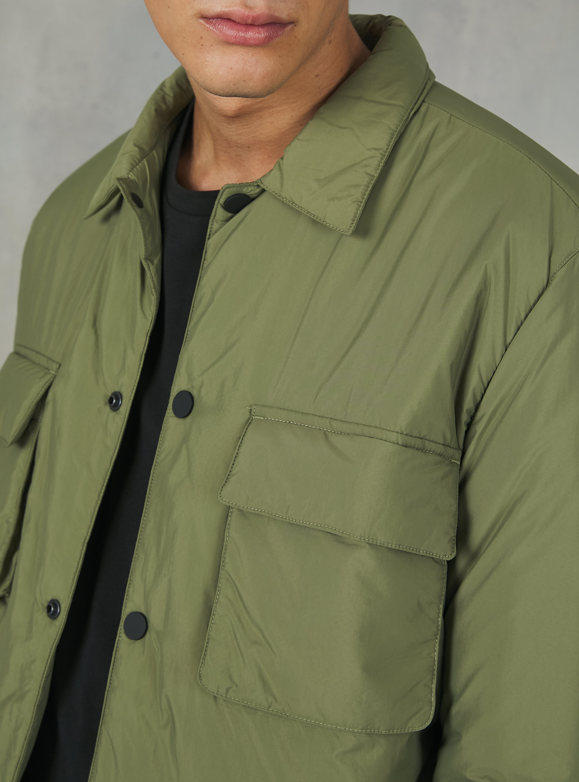 Jacket with collar and recycled padding, KY2 KAKY MEDIUM