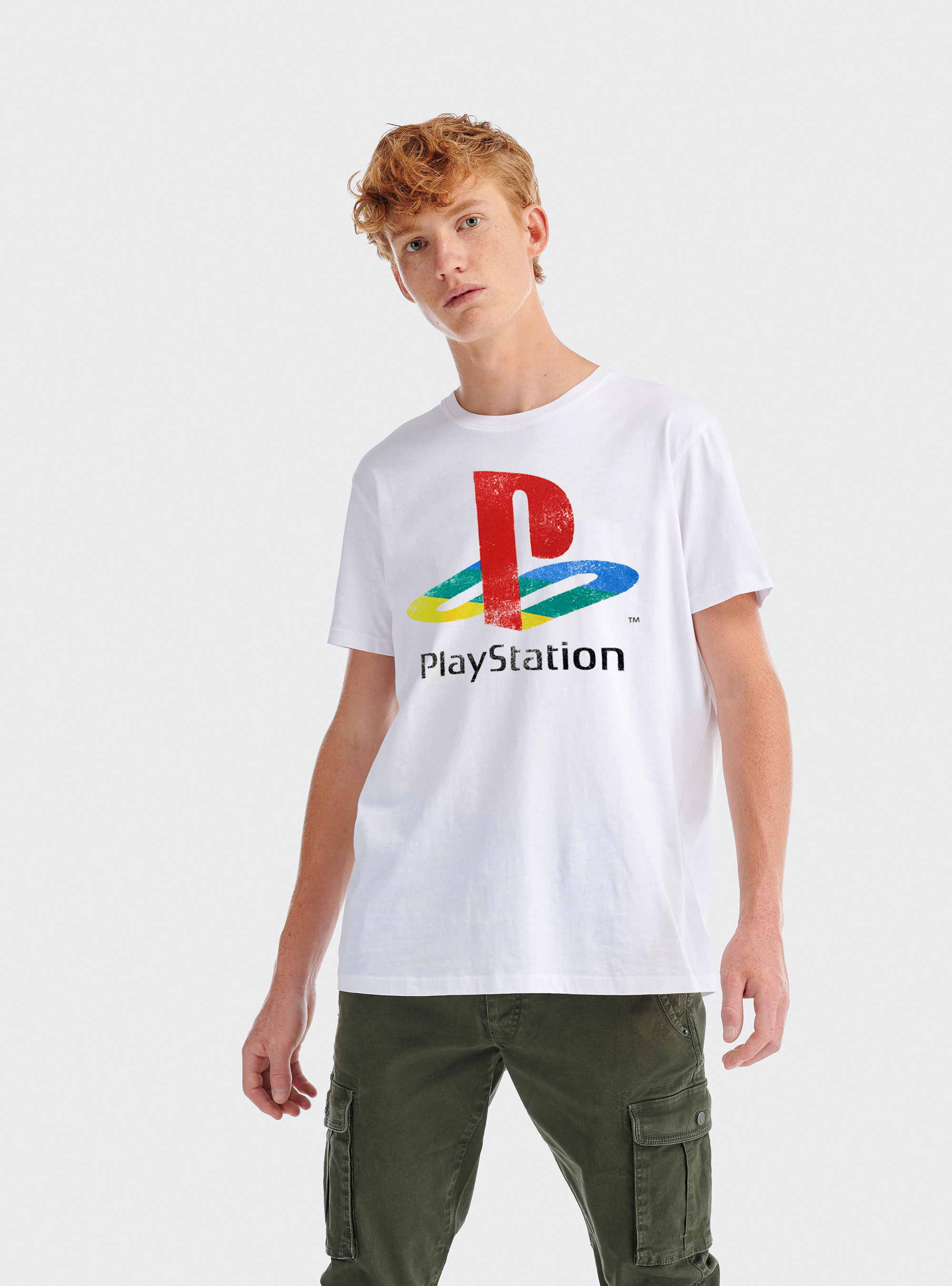Playstation-T-Shirt für Alcott, C099 WHITE