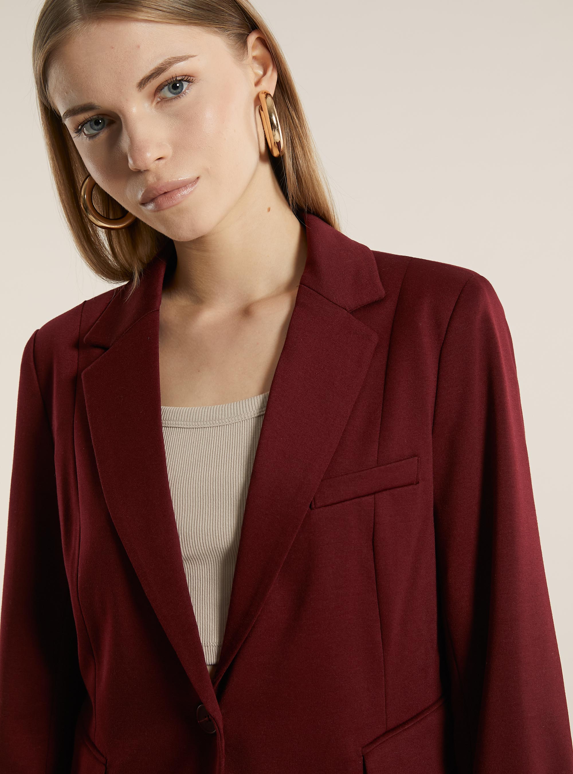 Jersey blazer, BO1 BORDEAUX DARK