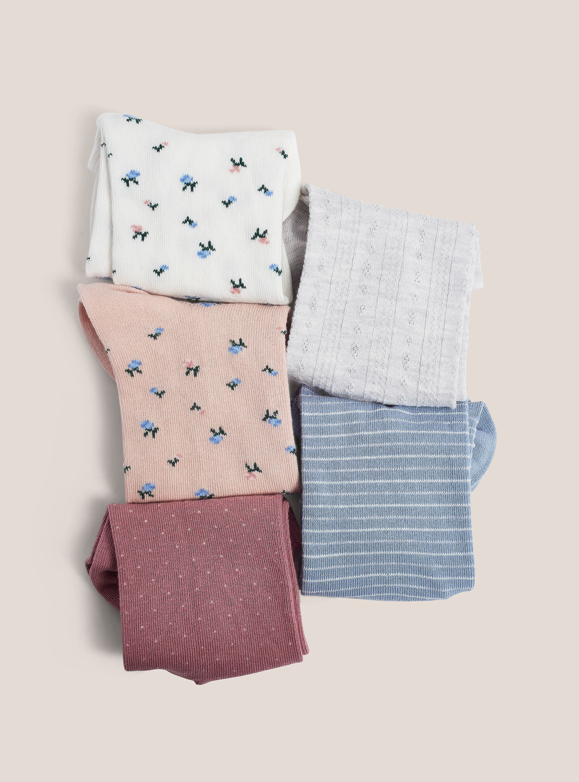Lot de 5 paires de chaussettes fantaisie en coton, FANCY