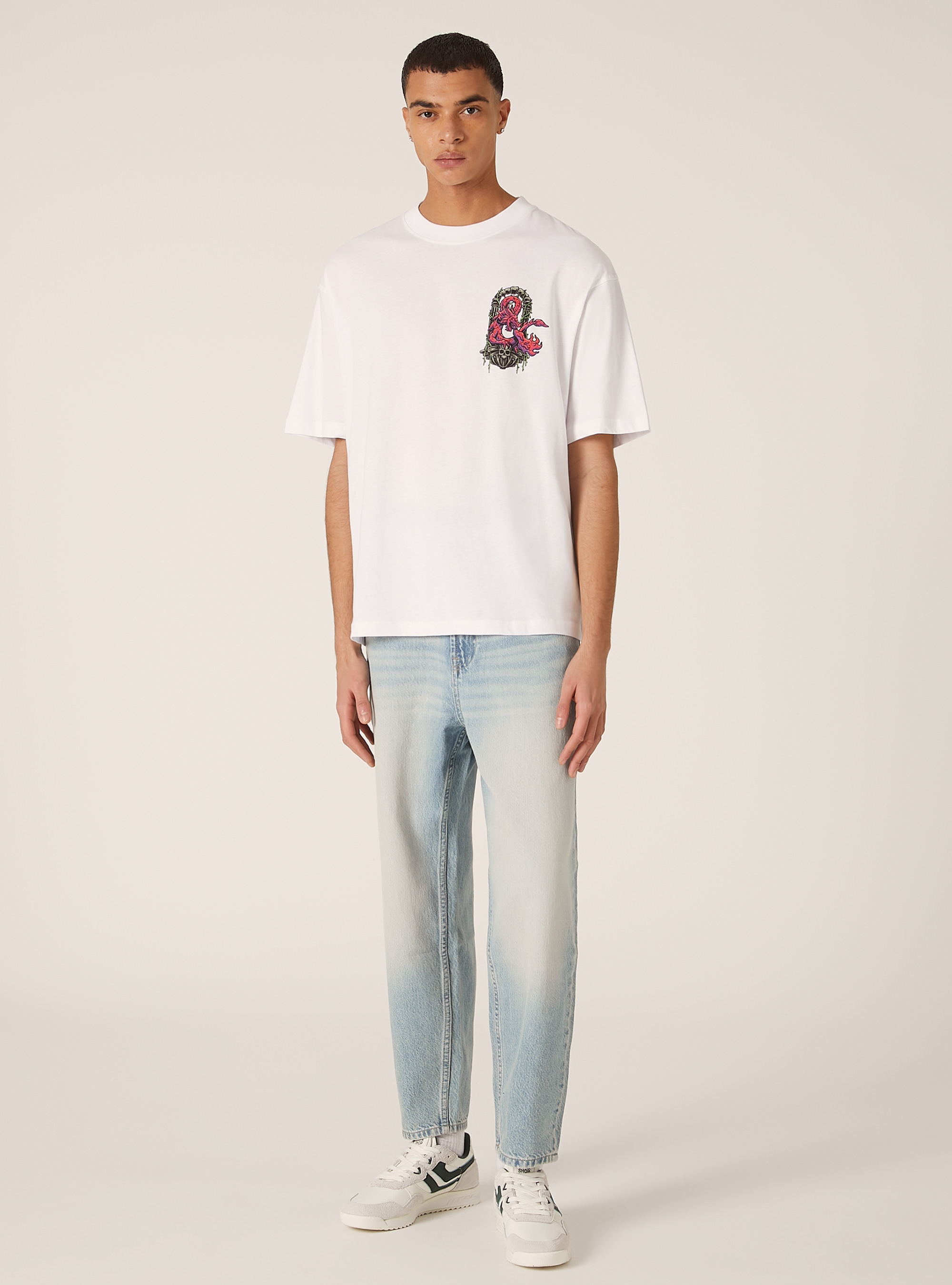 T-shirt dungeons & dragons  boxy fit, BIANCO OTTICO