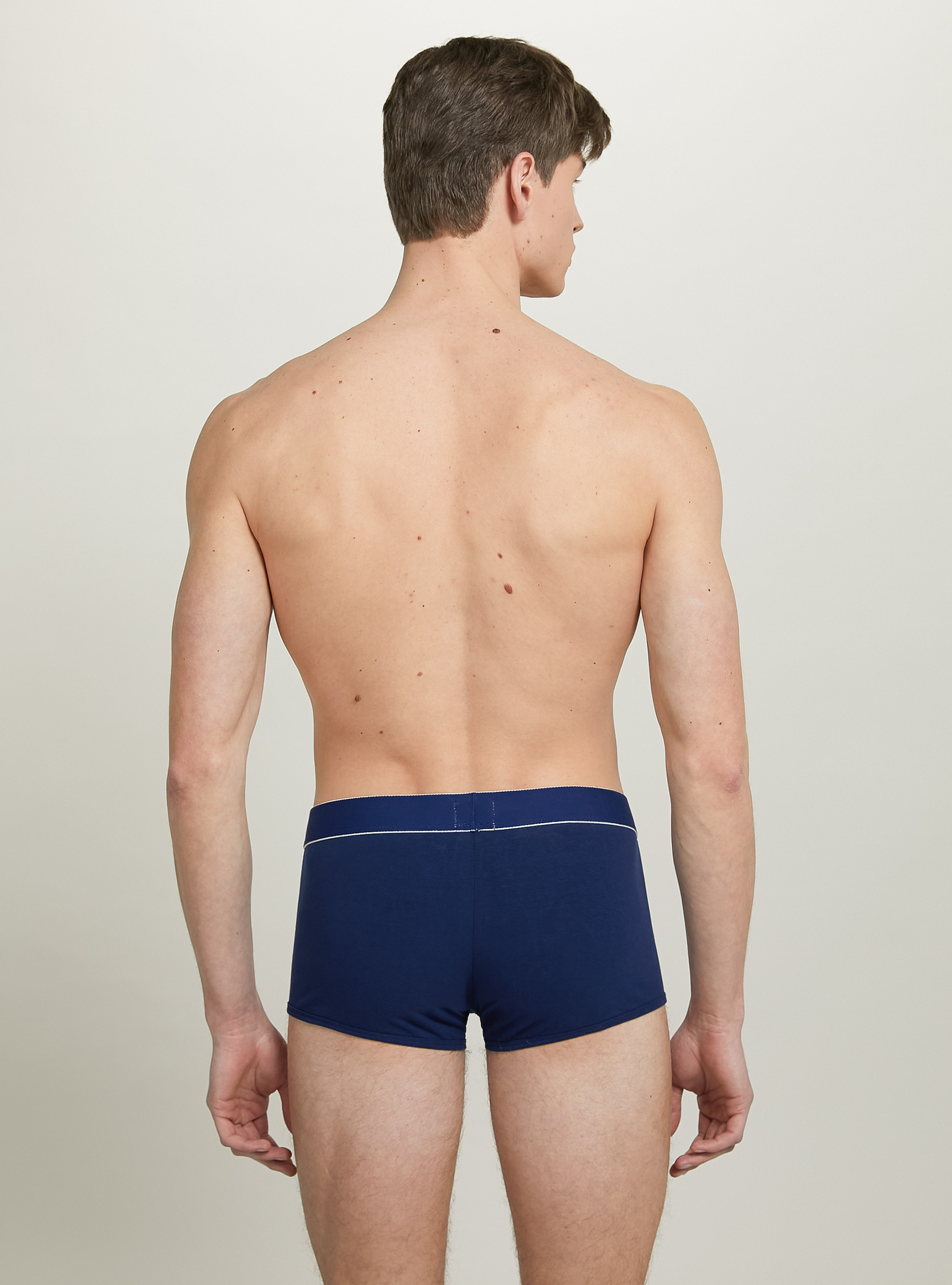 Boxer in cotone elasticizzato con logo, NA2 NAVY MEDIUM