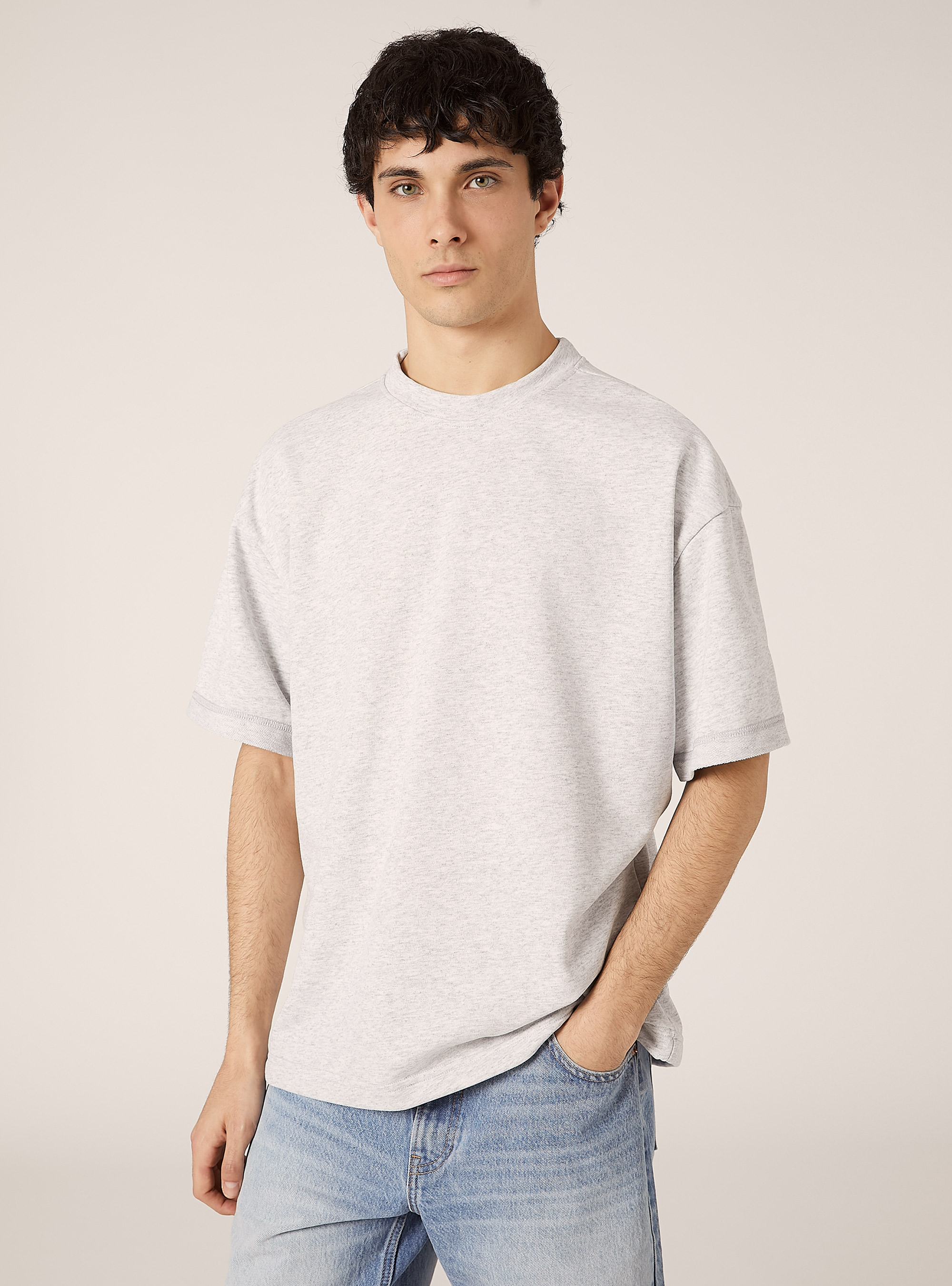 Sudadera boxy fit, MGY3 GREY MEL LIGHT