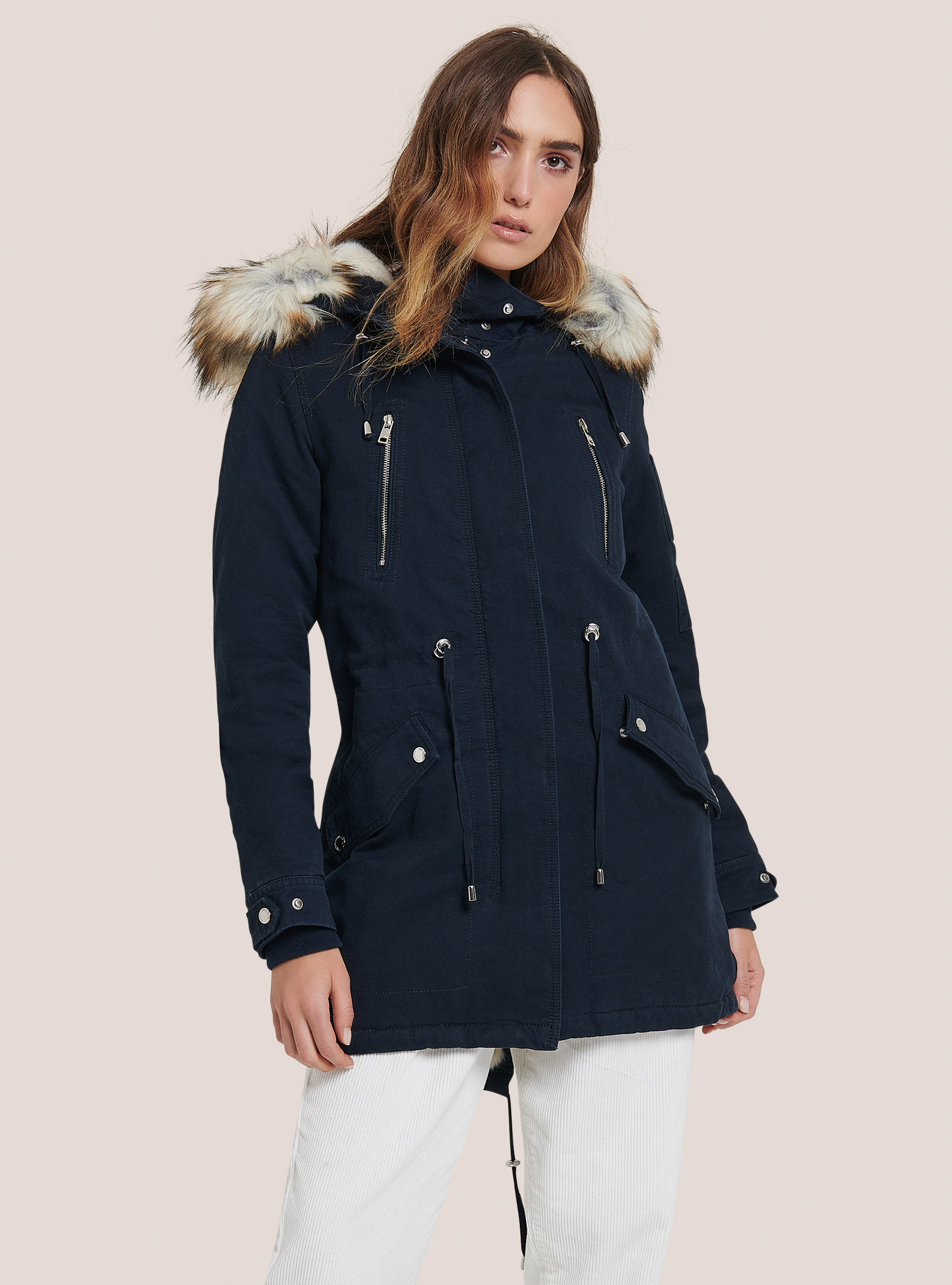 Giubbotto parka imbottito, BLU MARINO