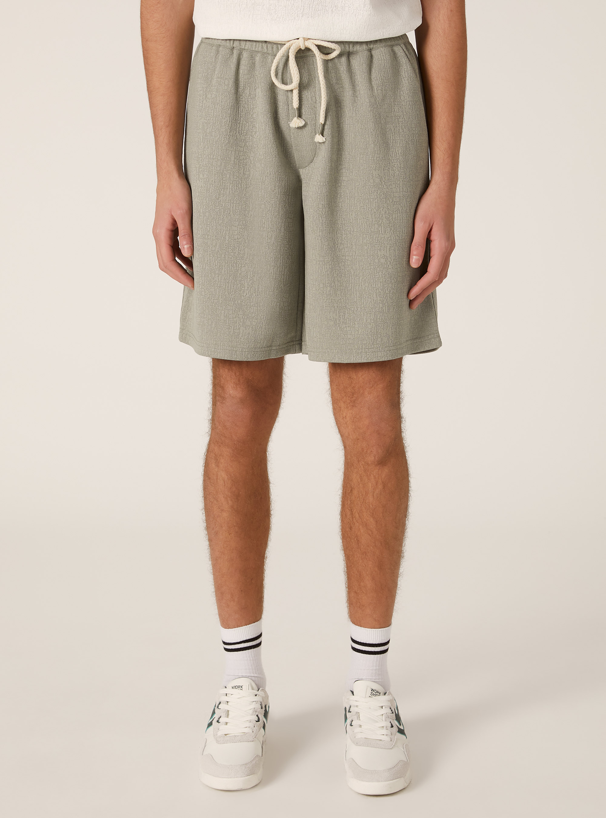 Bermudas con textura y cord&oacute;n ajustable, SG3 SAGE LIGHT
