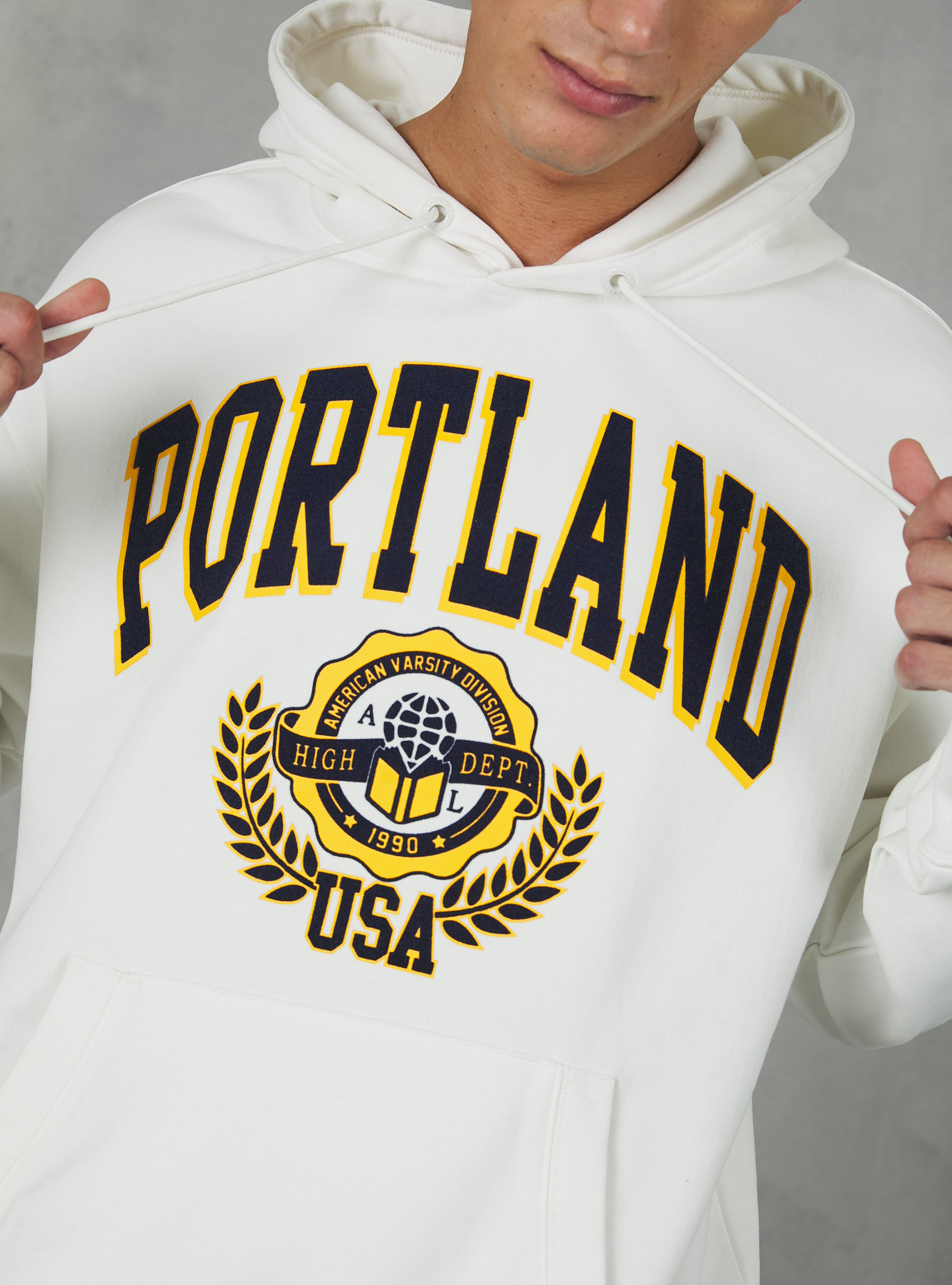 College Print Hoodie